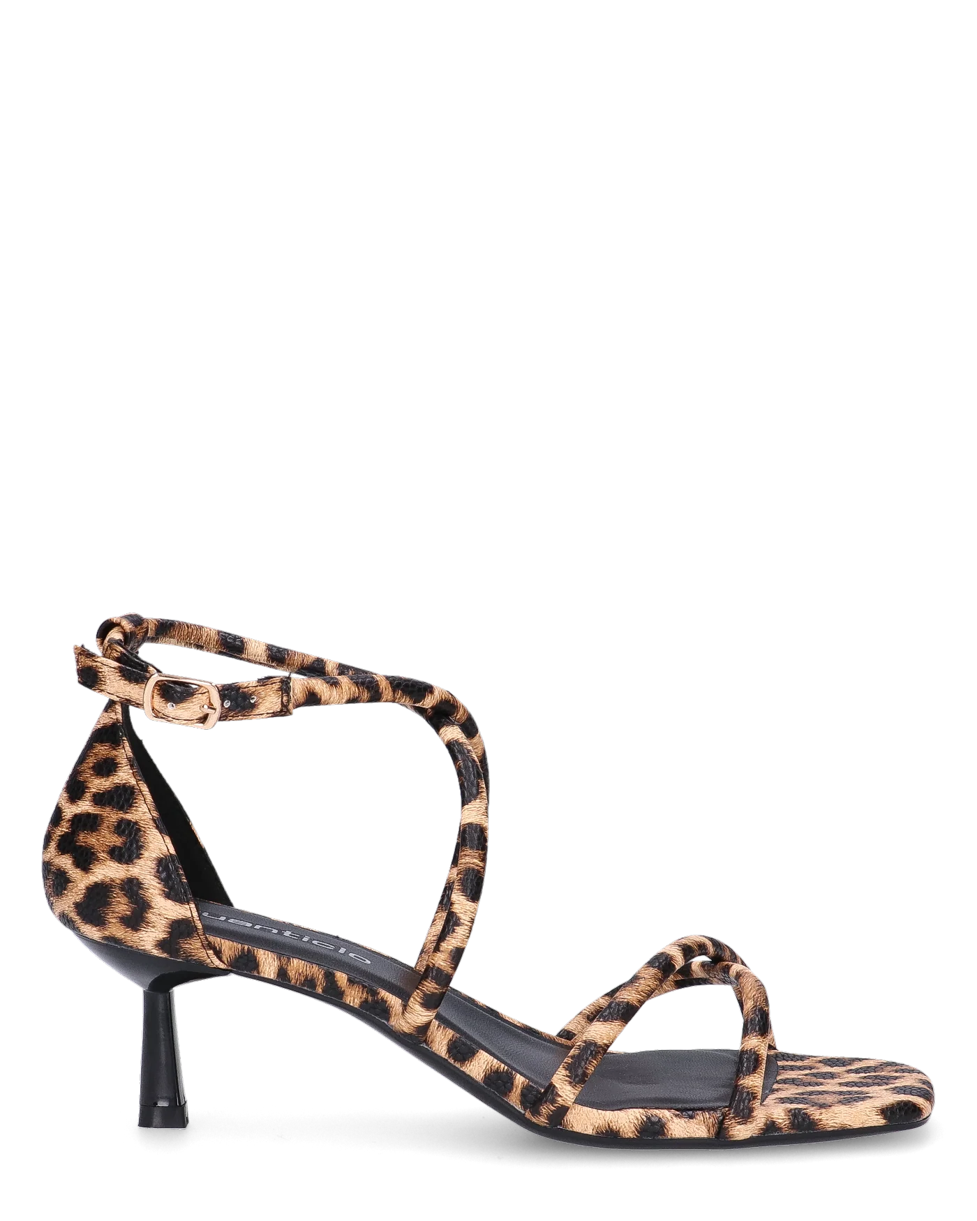 FRANCY - sandali in simil pelle leopardata con cinturino
