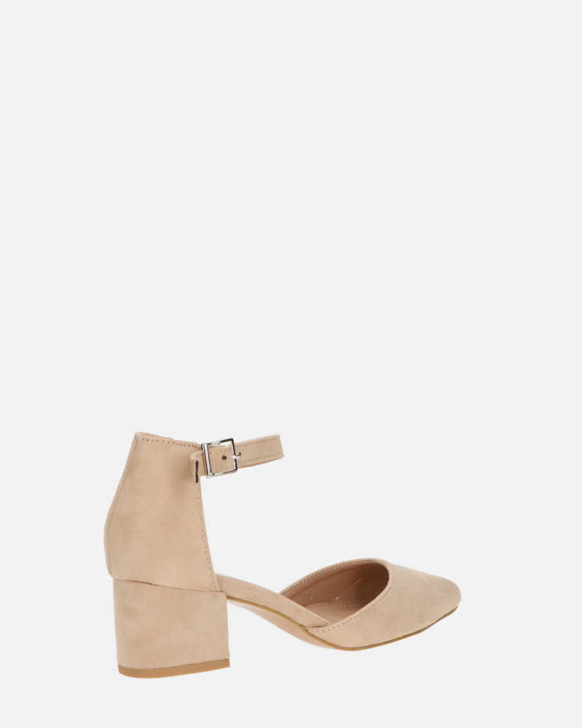 GINNY - sandalo in camoscio beige con tacco - Image 15