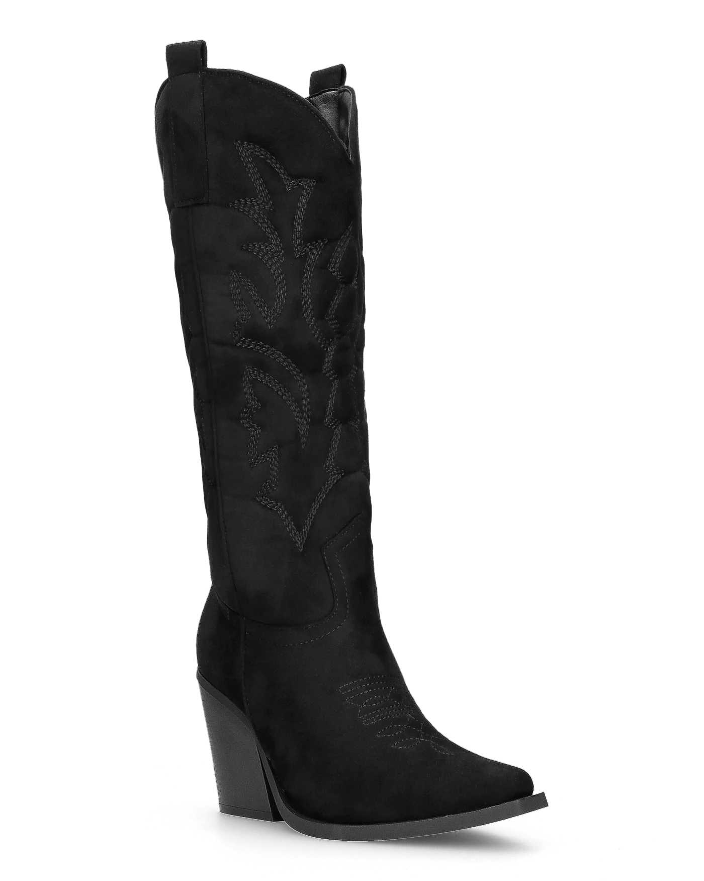 HALA - stivale camperos texano con tacco in camoscio nero - Image 3