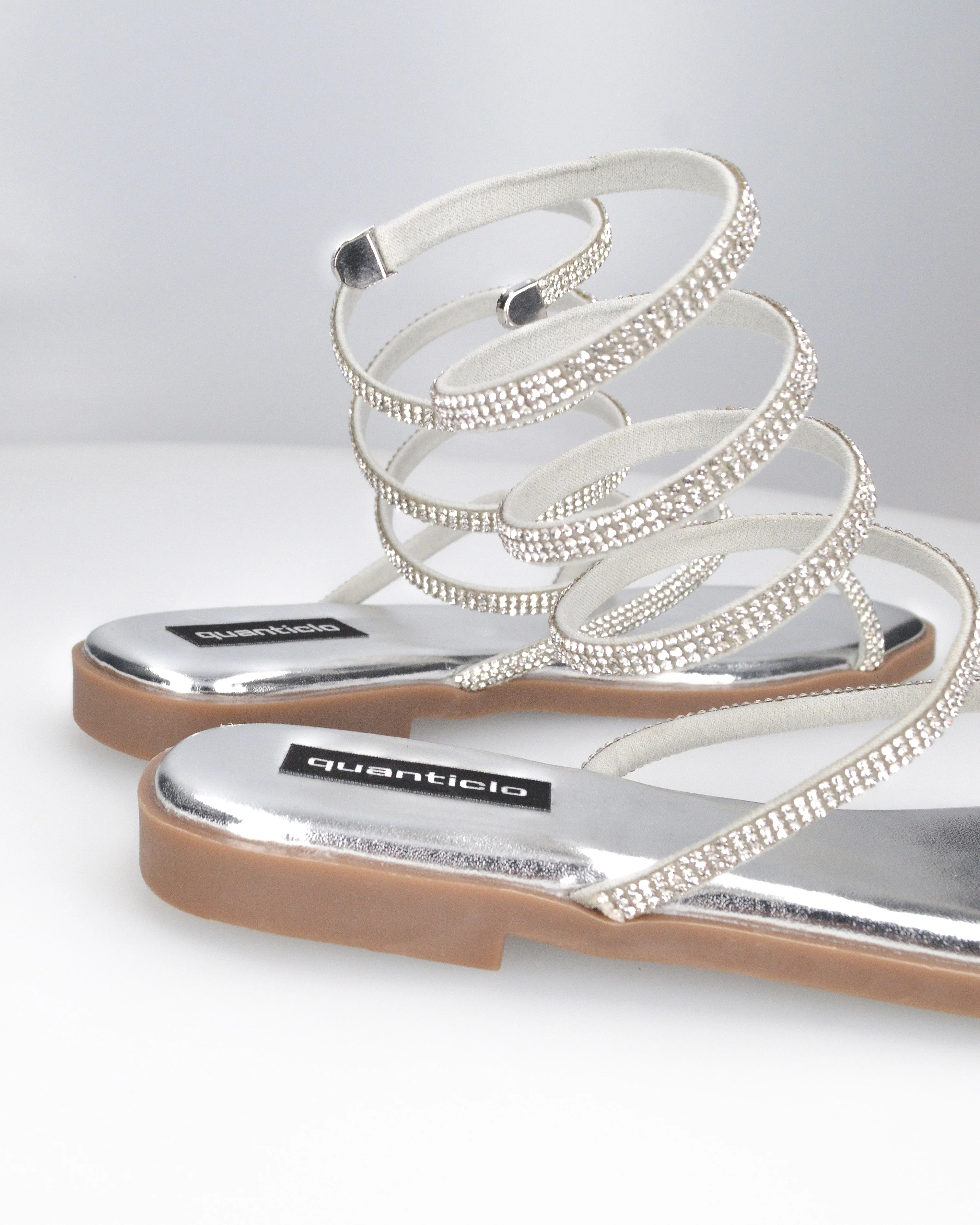 HANNA - sandali flat argentati con spirale - Image 4