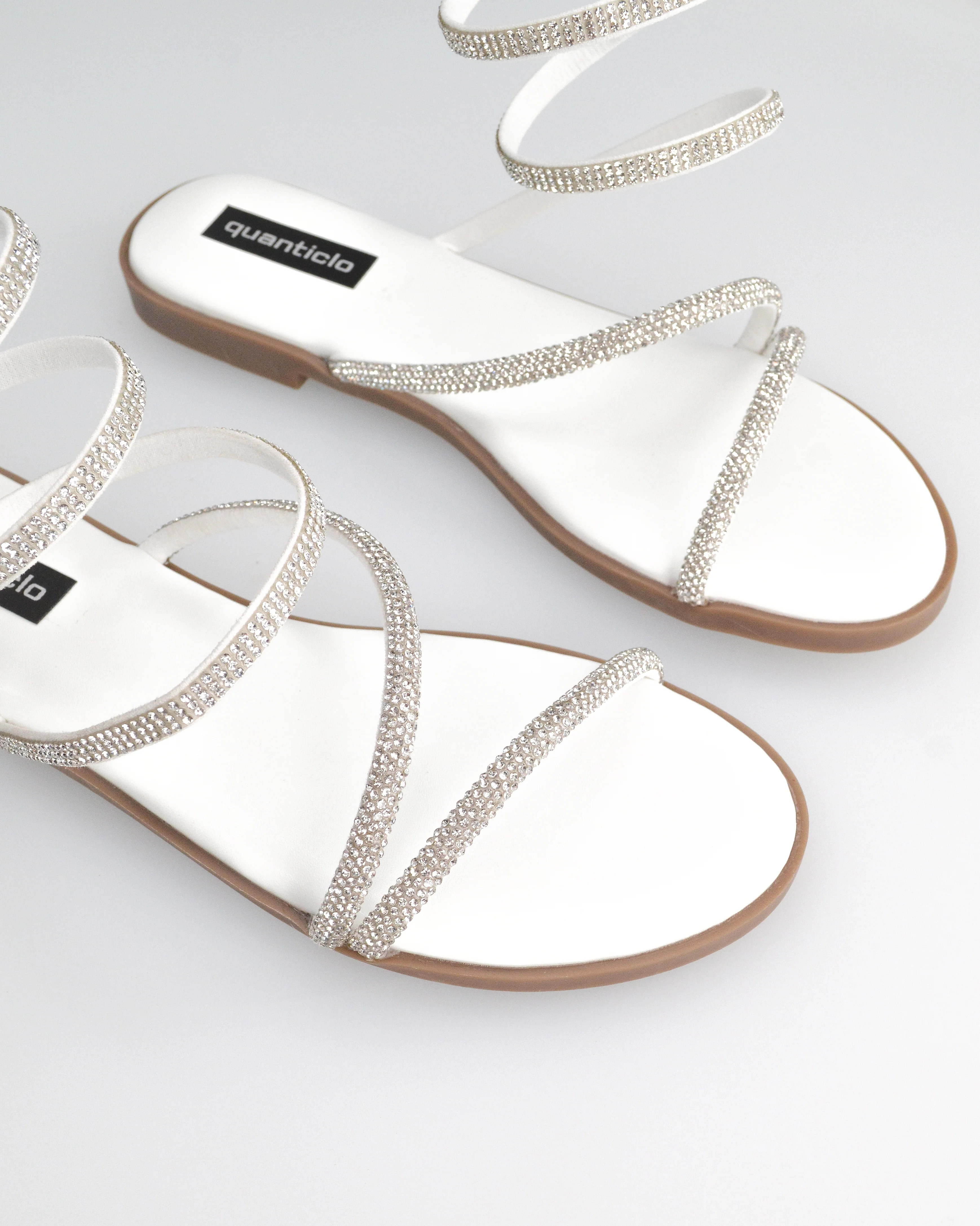 HANNA - sandali flat bianchi con spirale - Image 3