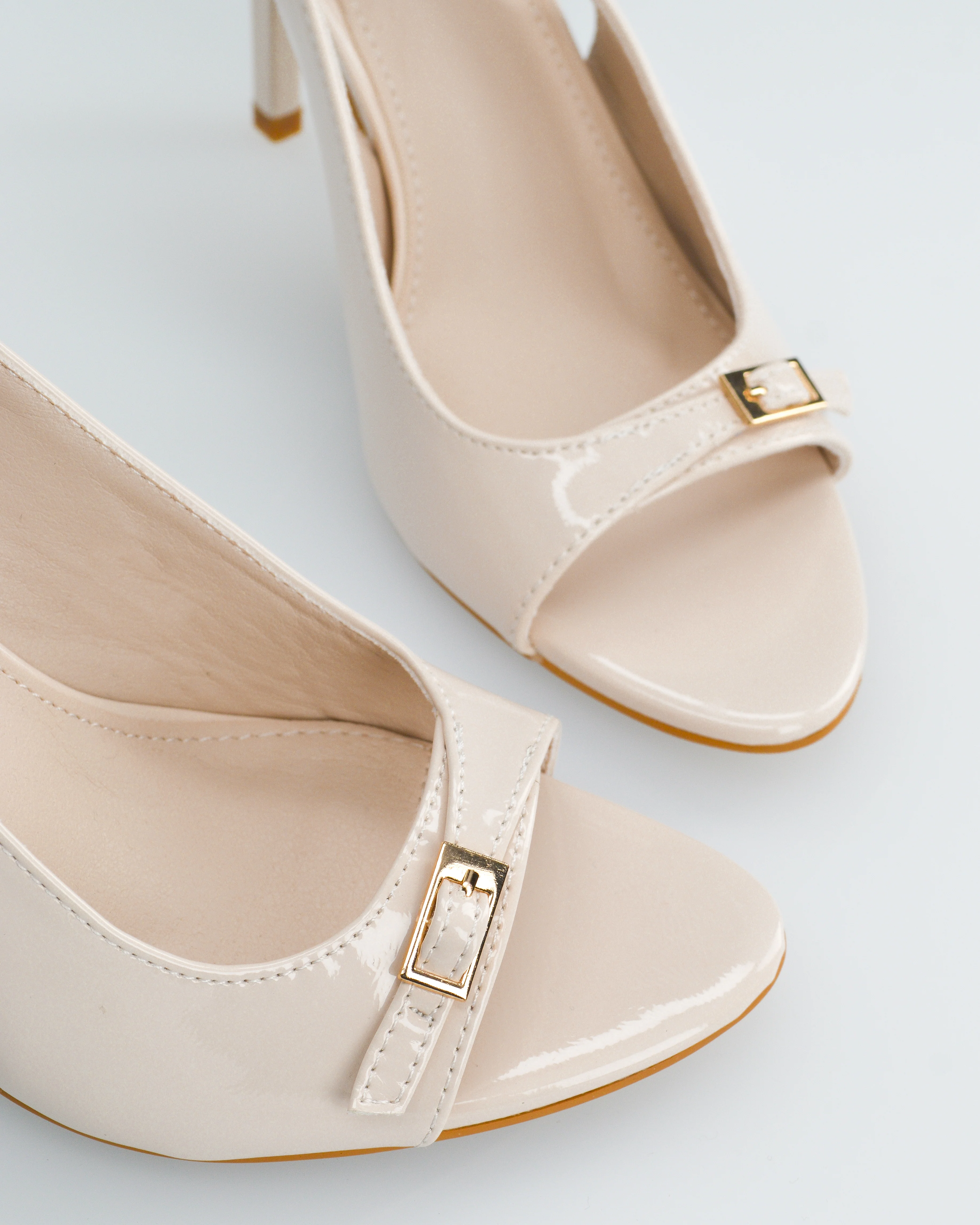 HEDDA - sandali in beige lucido con tacco a spillo - Image 6