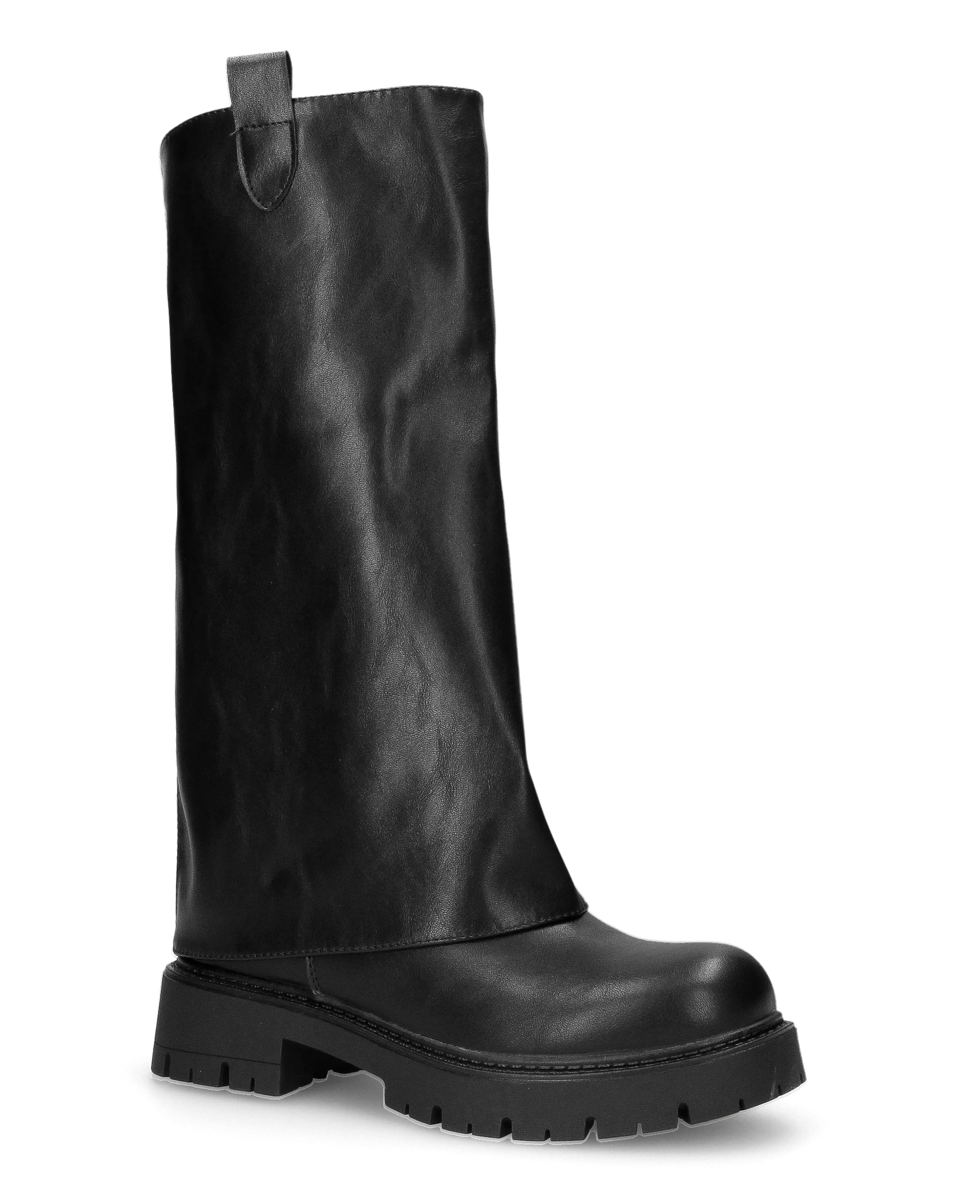 HEMMY - stivali 2 in 1 in simil pelle nera con suola carrarmato - Image 6
