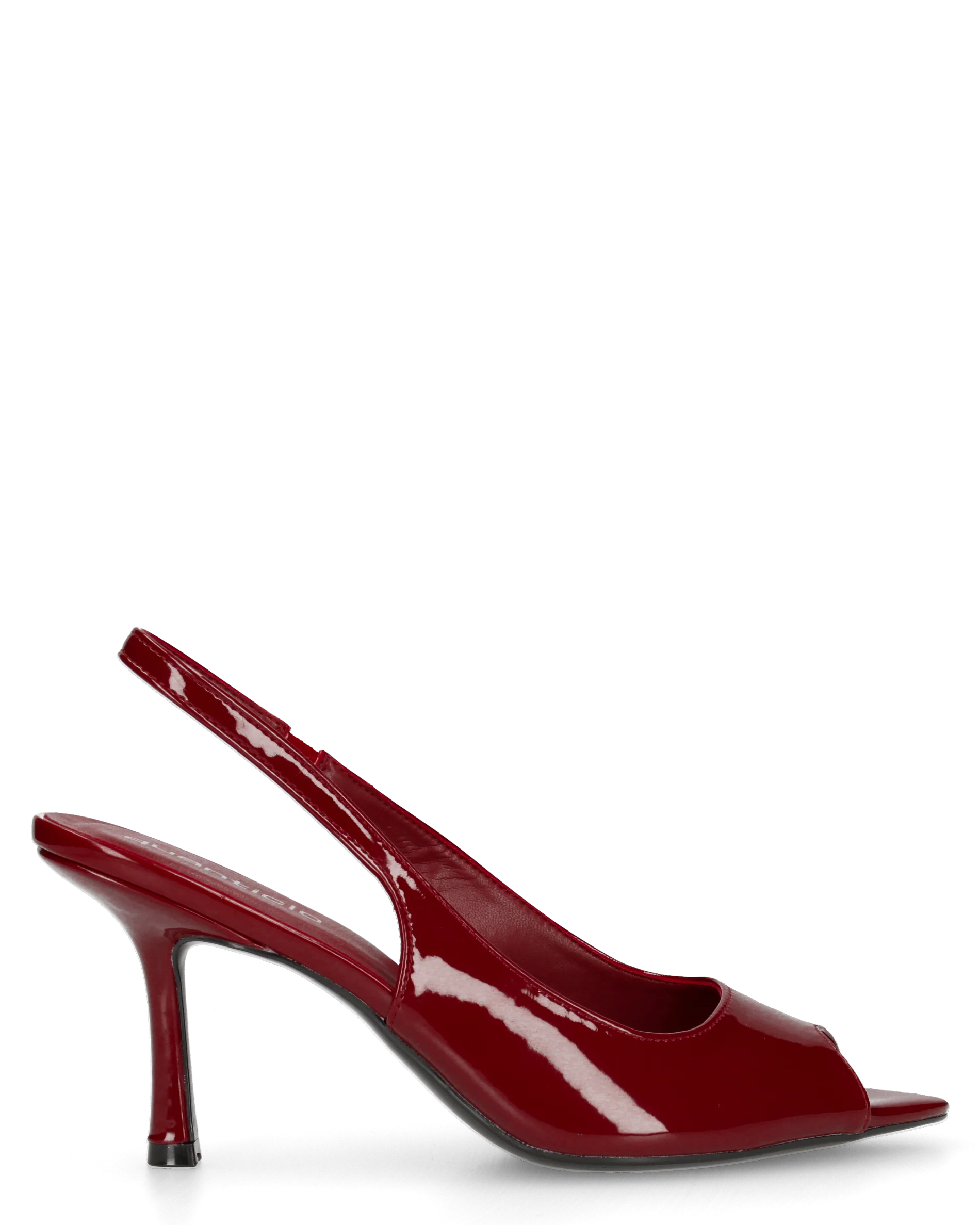 ISELIN - scarpe bordeaux con cinturino e punta aperta