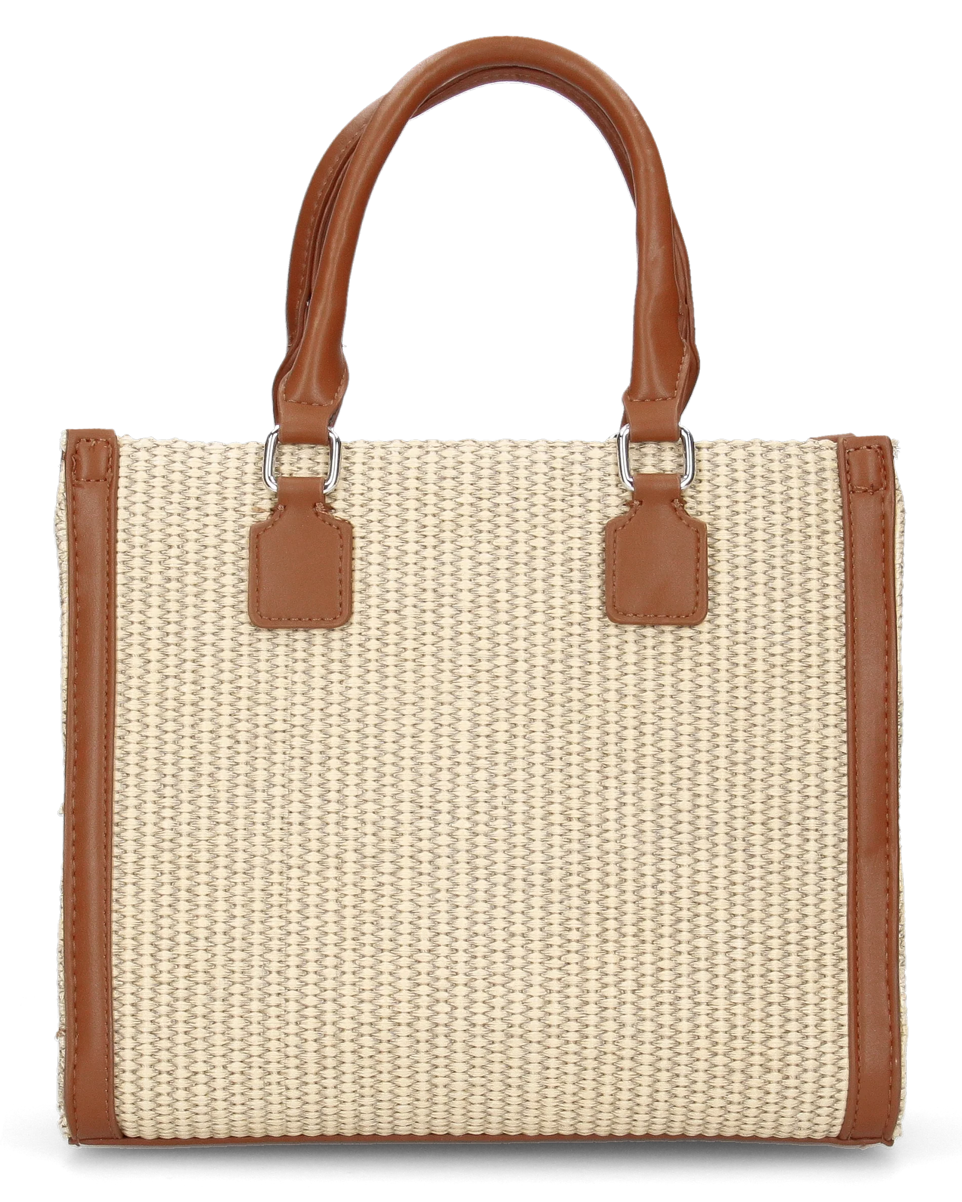 JADE - borsa a mano beige con effetto rafia intrecciata - Image 6
