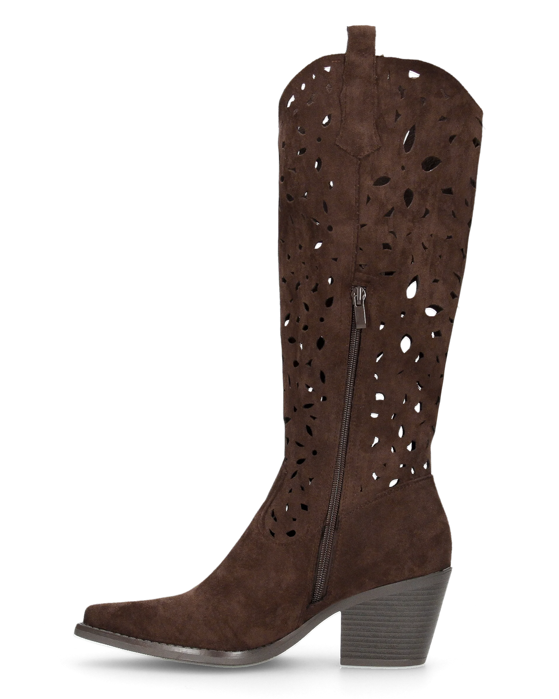 JADY - stivali camperos marrone con gambale traforato - Image 6