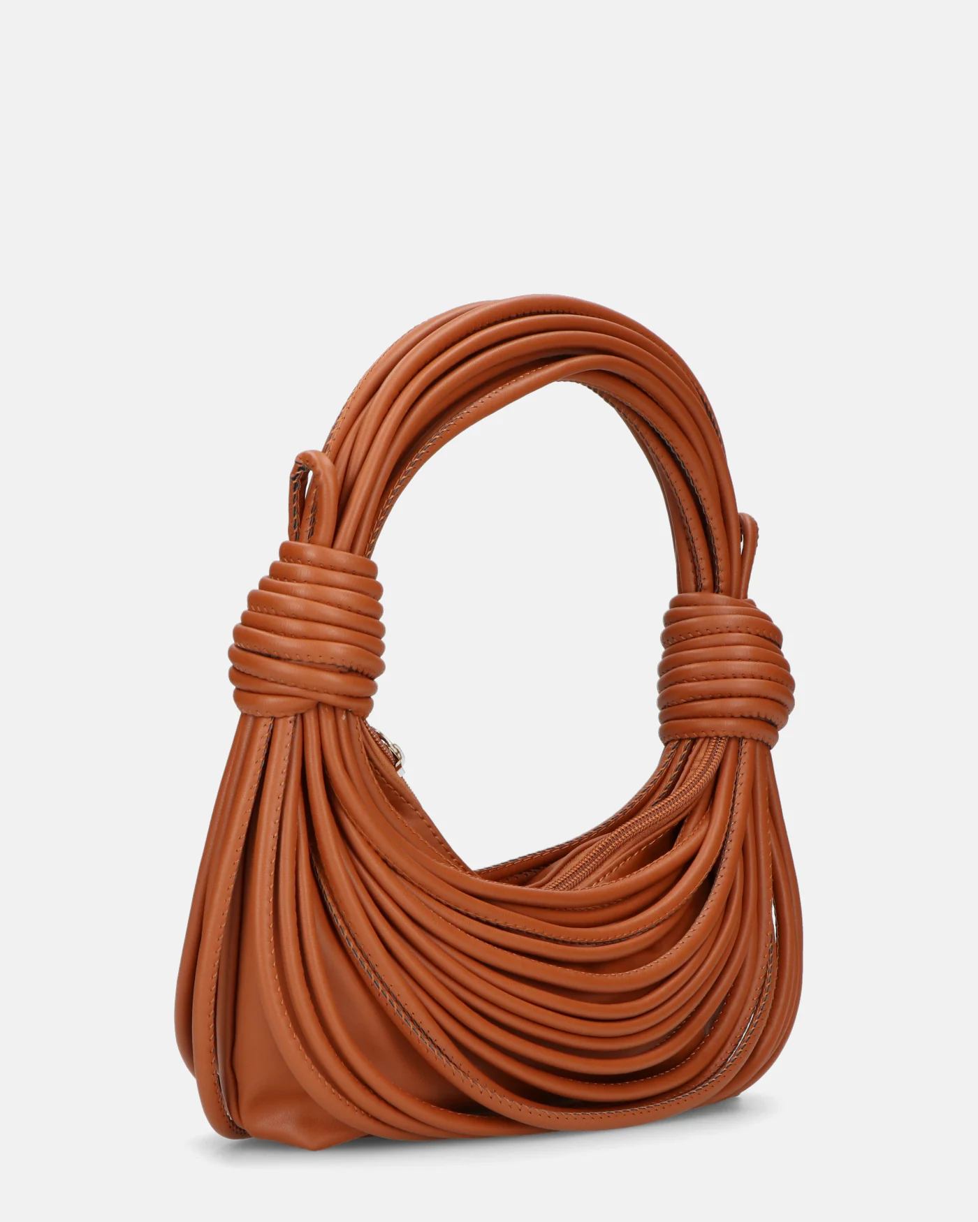 JELENA - borsetta marrone con chiusura zip con tracolla aggiuntiva - Image 2