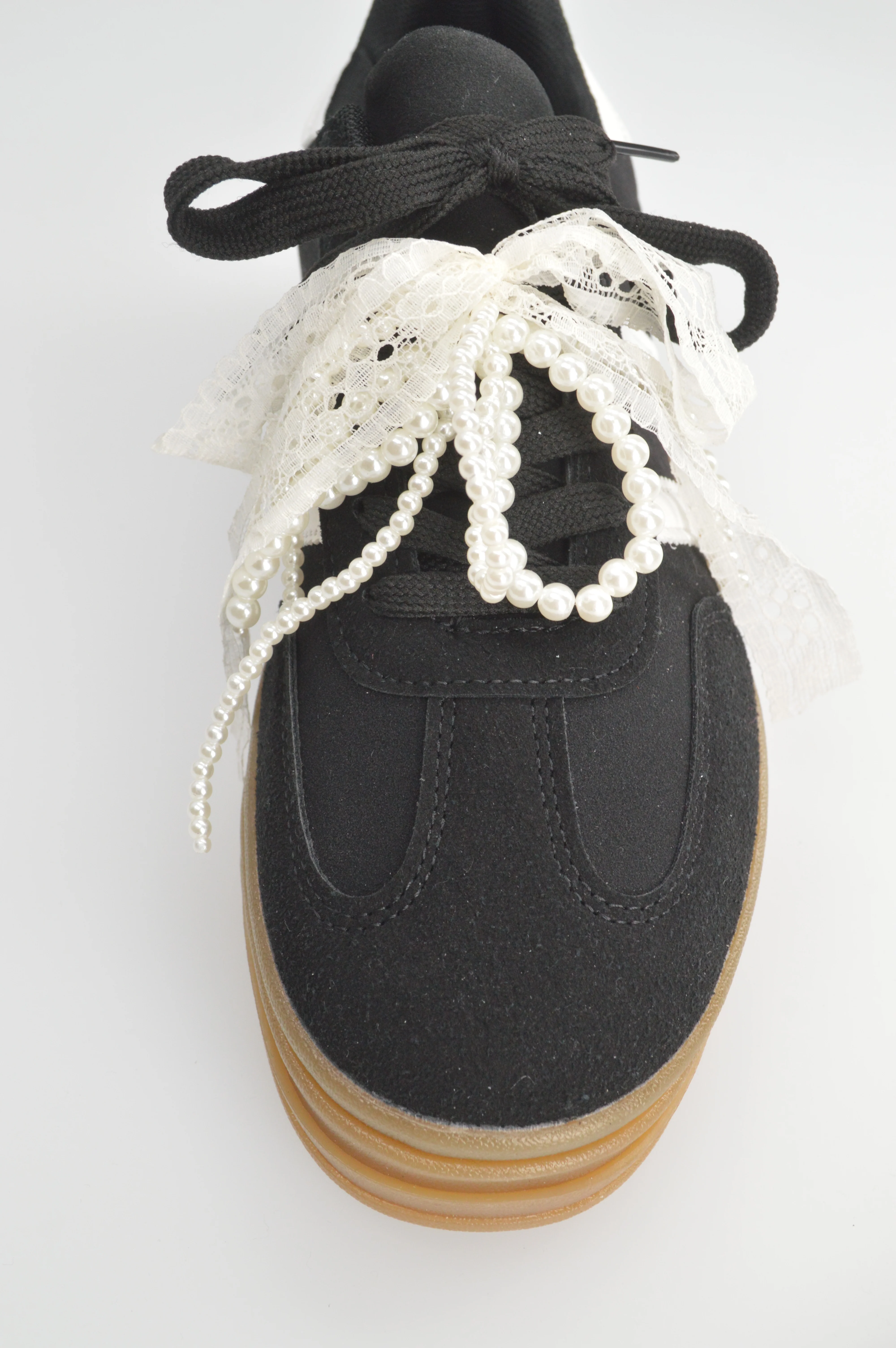 JODA - sneakers nere con fiocco perlinato removibile - Image 6