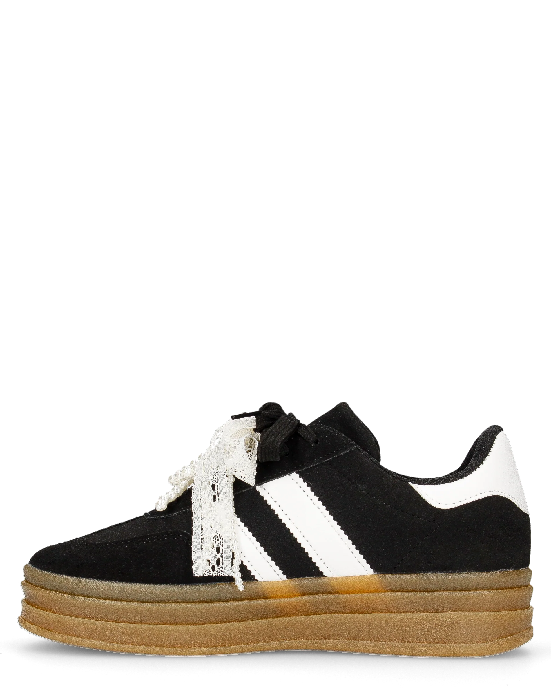 JODA - sneakers nere con fiocco perlinato removibile - Image 8