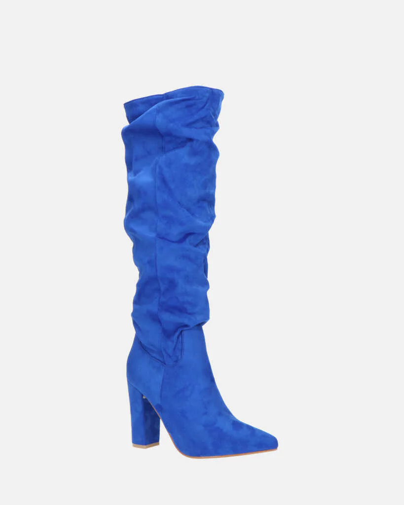 JONITTA - stivale alto con tacco in blu - Image 4
