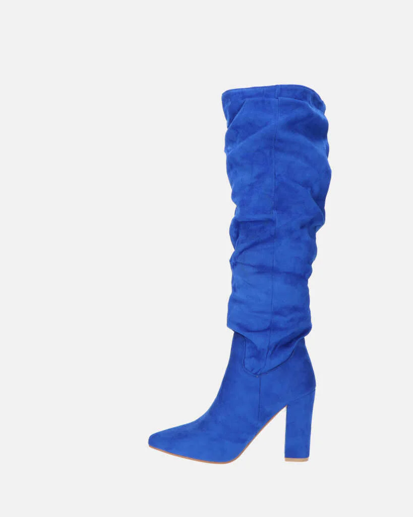 JONITTA - stivale alto con tacco in blu - Image 9