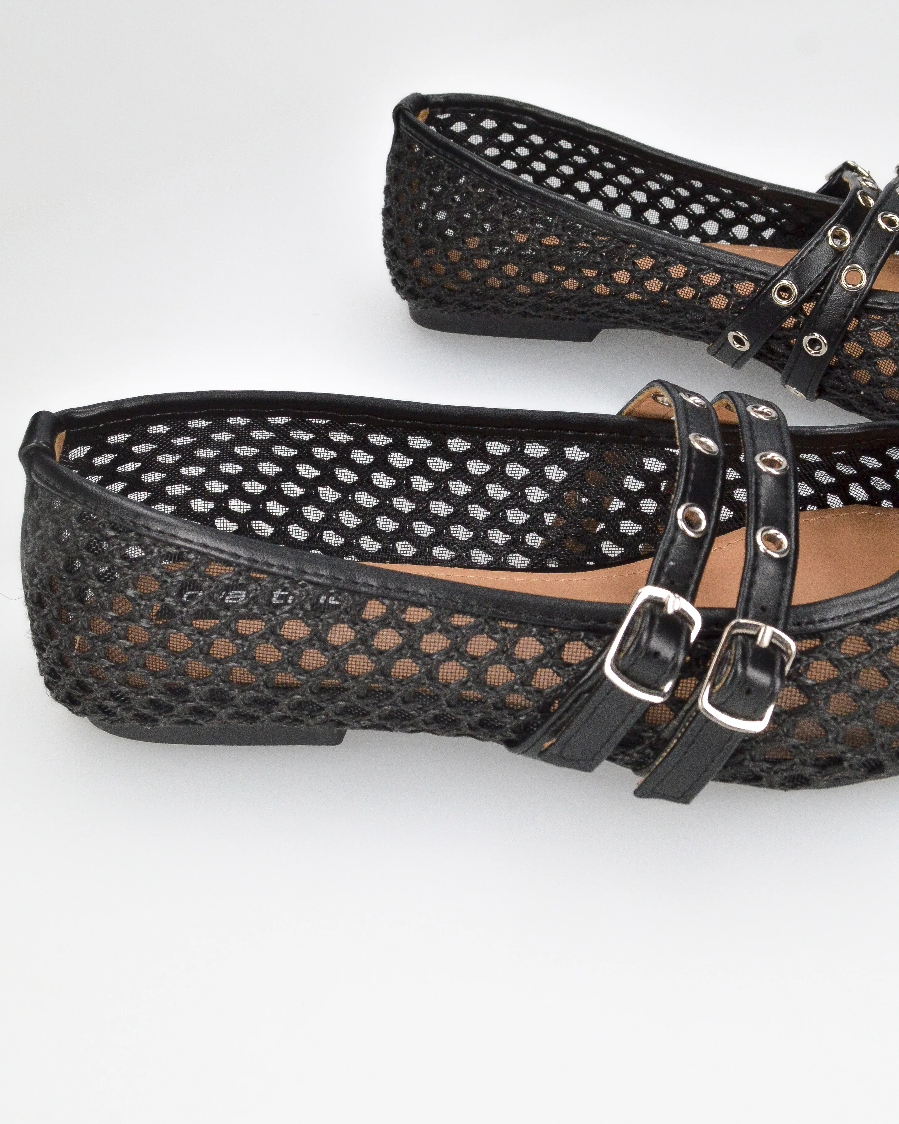 JUNINA - ballerine neri flat con texture traforata - Image 4