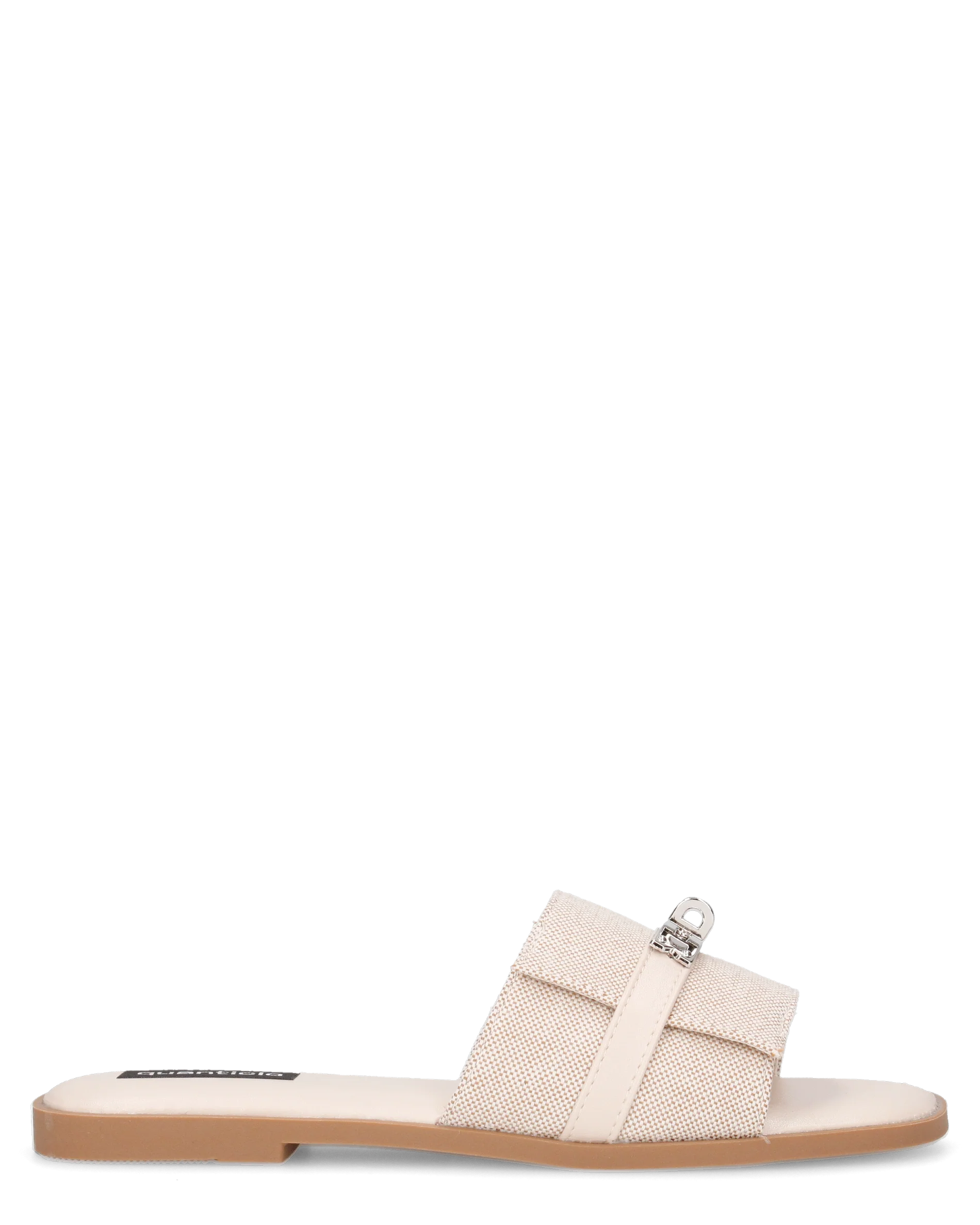 KAJY - ciabattine beige con fascia in tessuto rigido