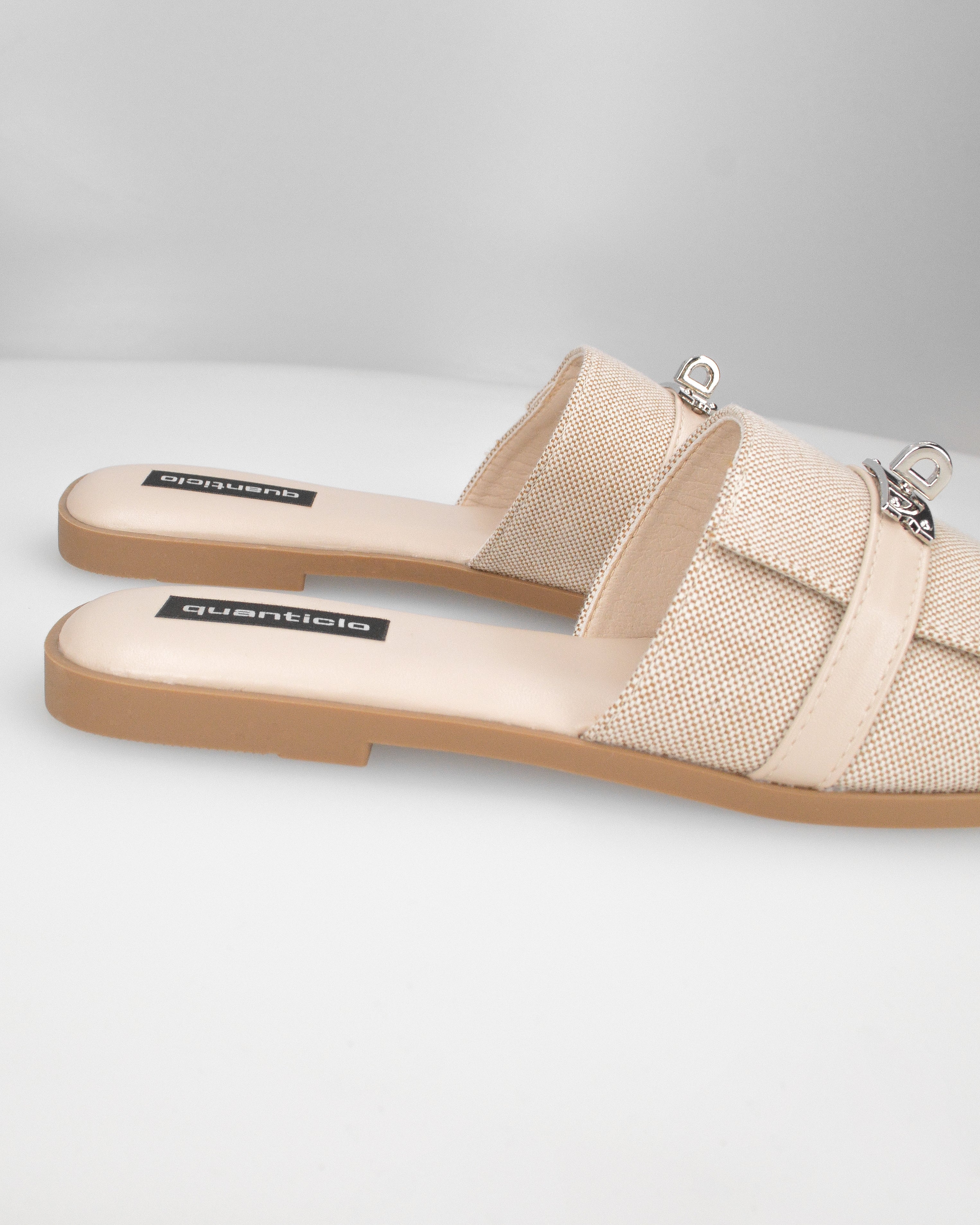 KAJY - ciabattine beige con fascia in tessuto rigido - Image 4