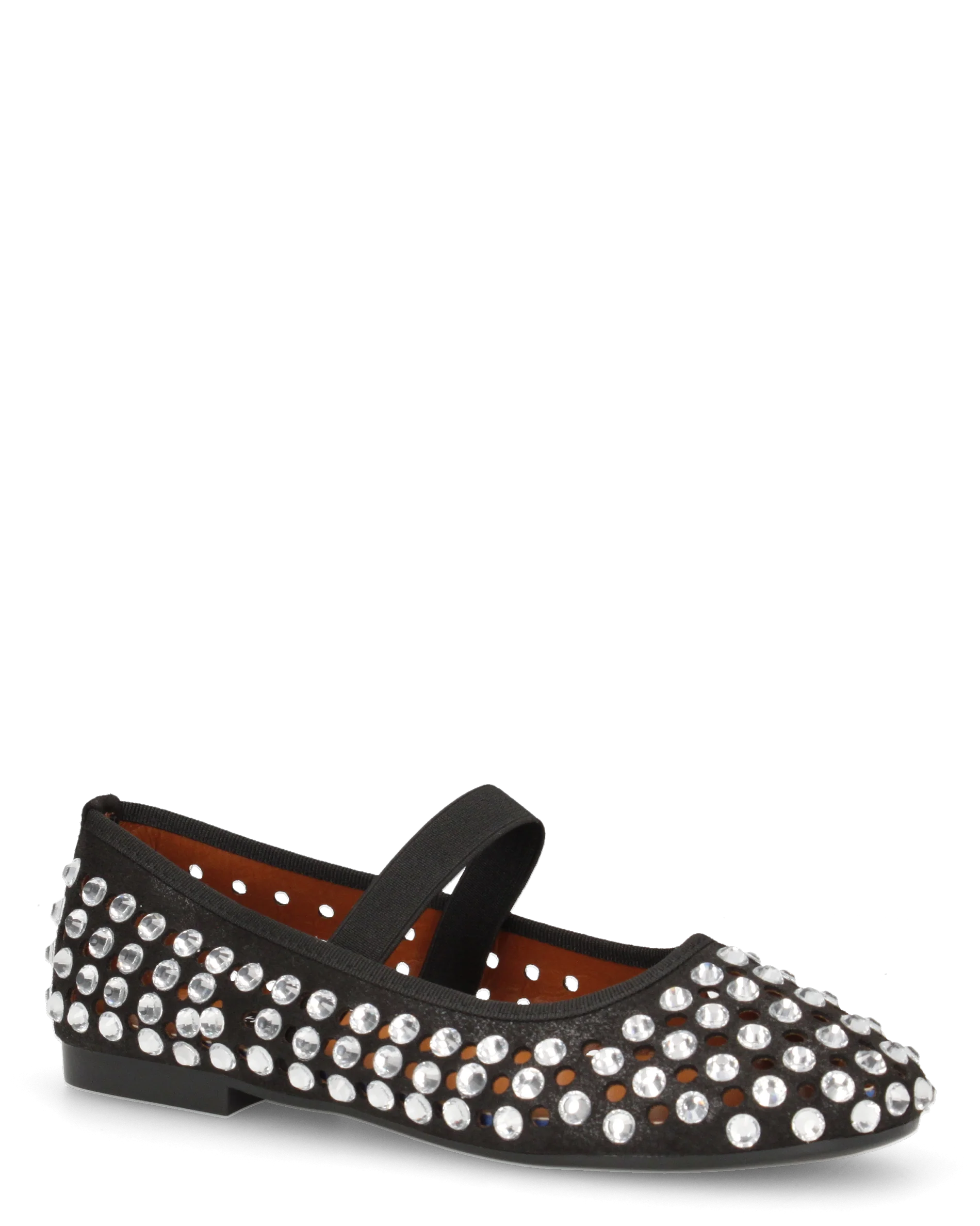 KALIA - ballerine nere traforate con gemme decorative e fascia elastica - Image 2