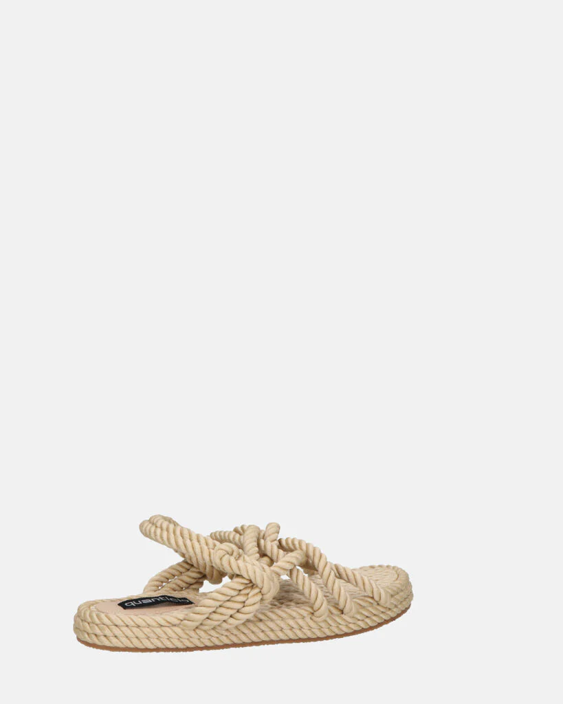 KATERYNA - sandali beige di corda intrecciata - Image 15