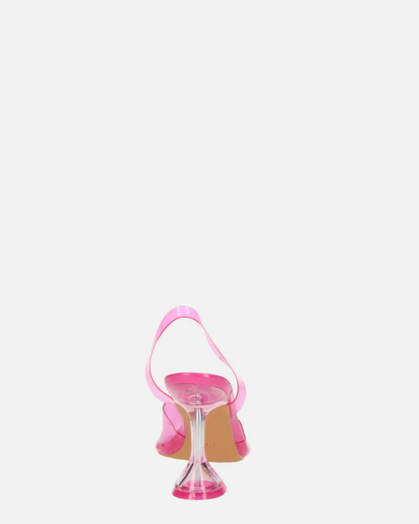 KENAN - scarpe in perspex fucsia con decorazione di gemme in punta - Image 13