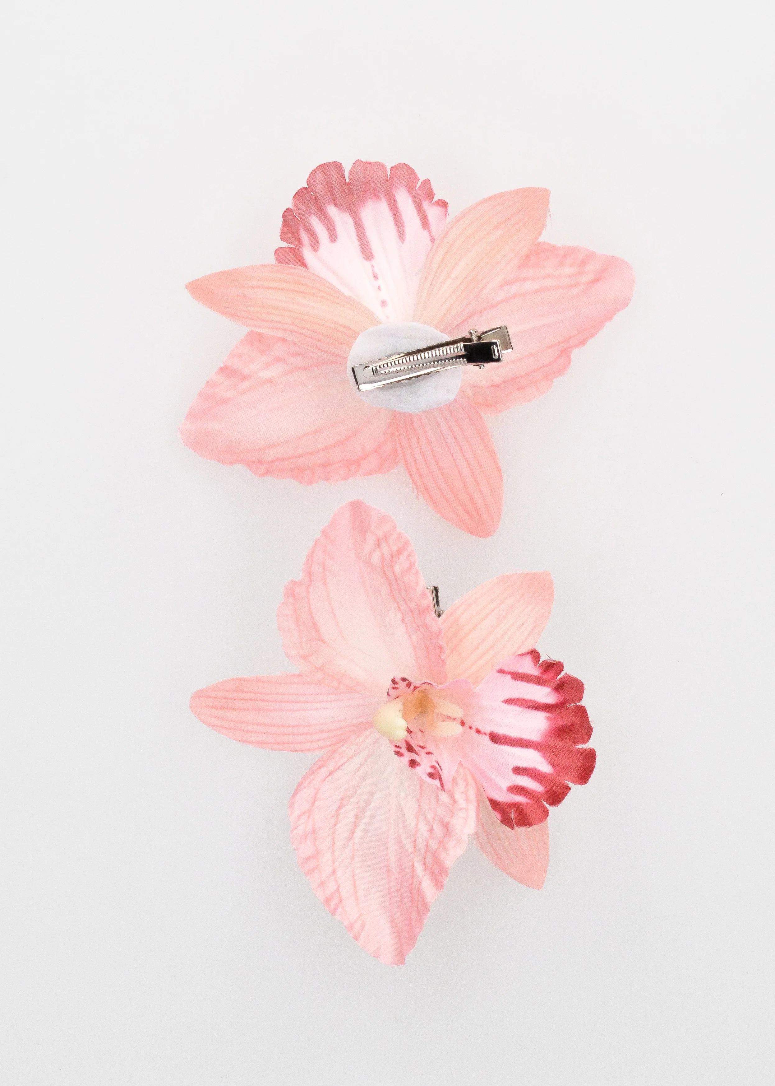KILY - sandalini bassi bianchi con clip fiore orchidea rosa removibile - Image 10