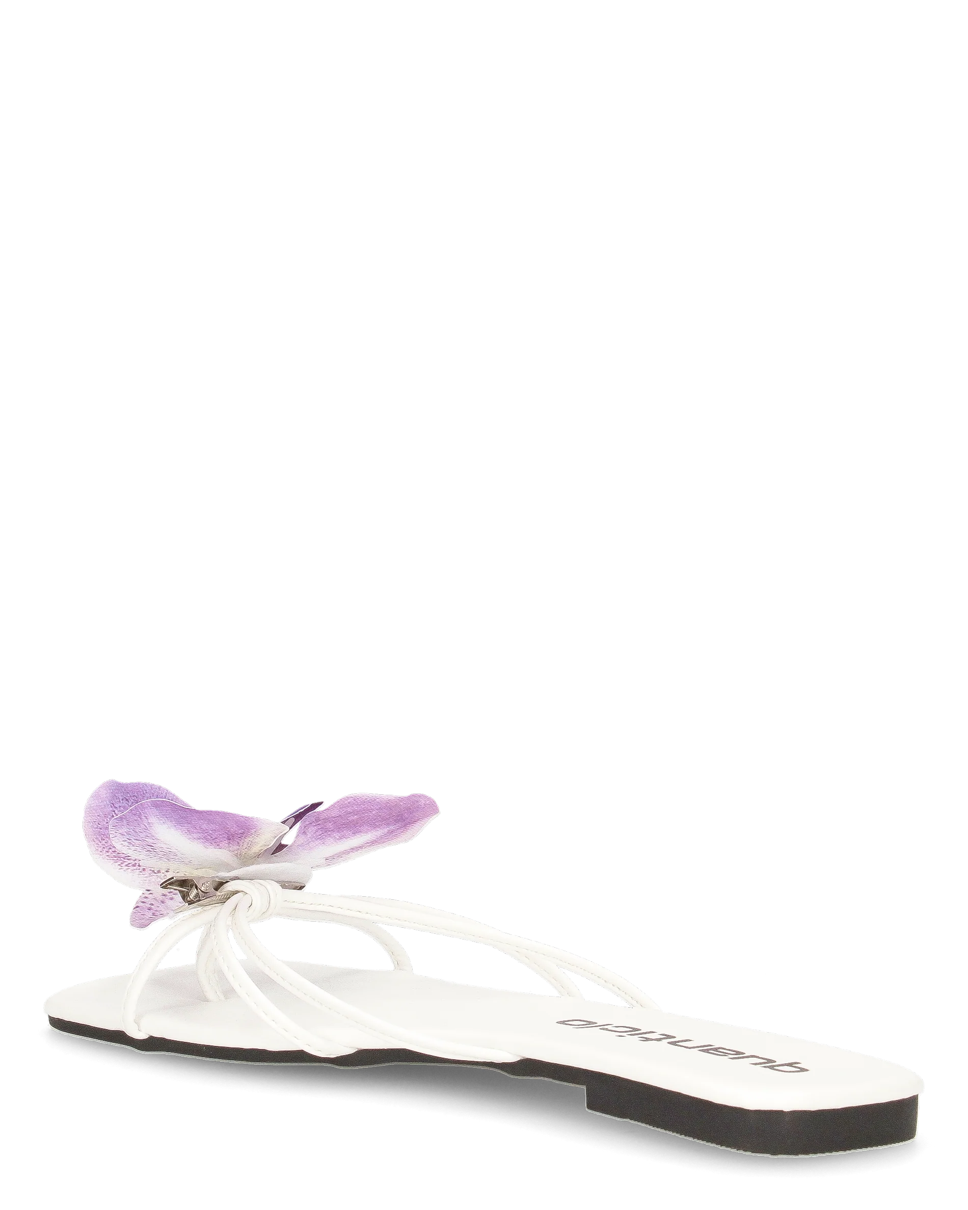KILY - sandalini bassi bianchi con clip fiore orchidea removibile - Image 7