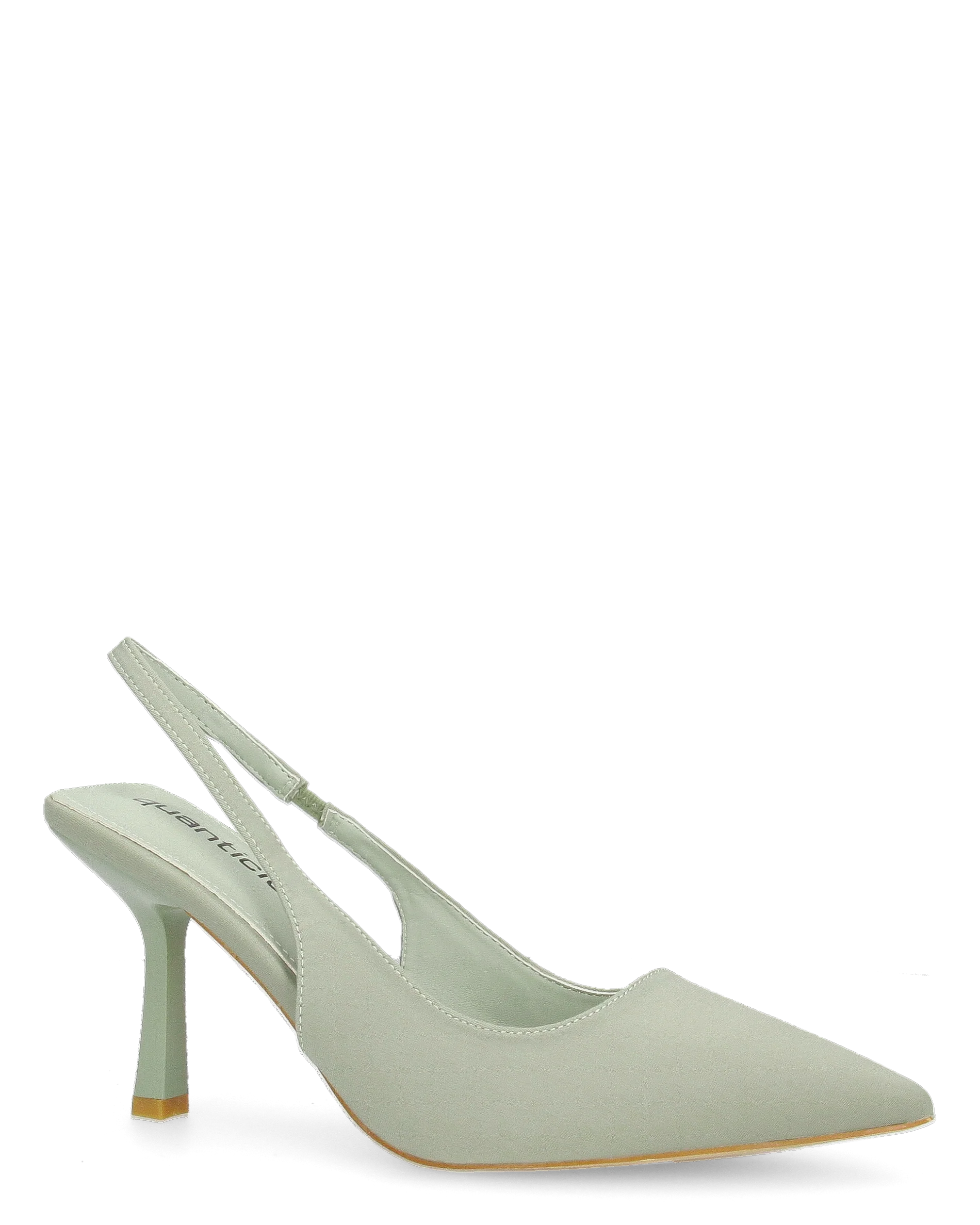 KLARA - Décolleté slingback in lycra verde con tacco a stiletto - Image 2