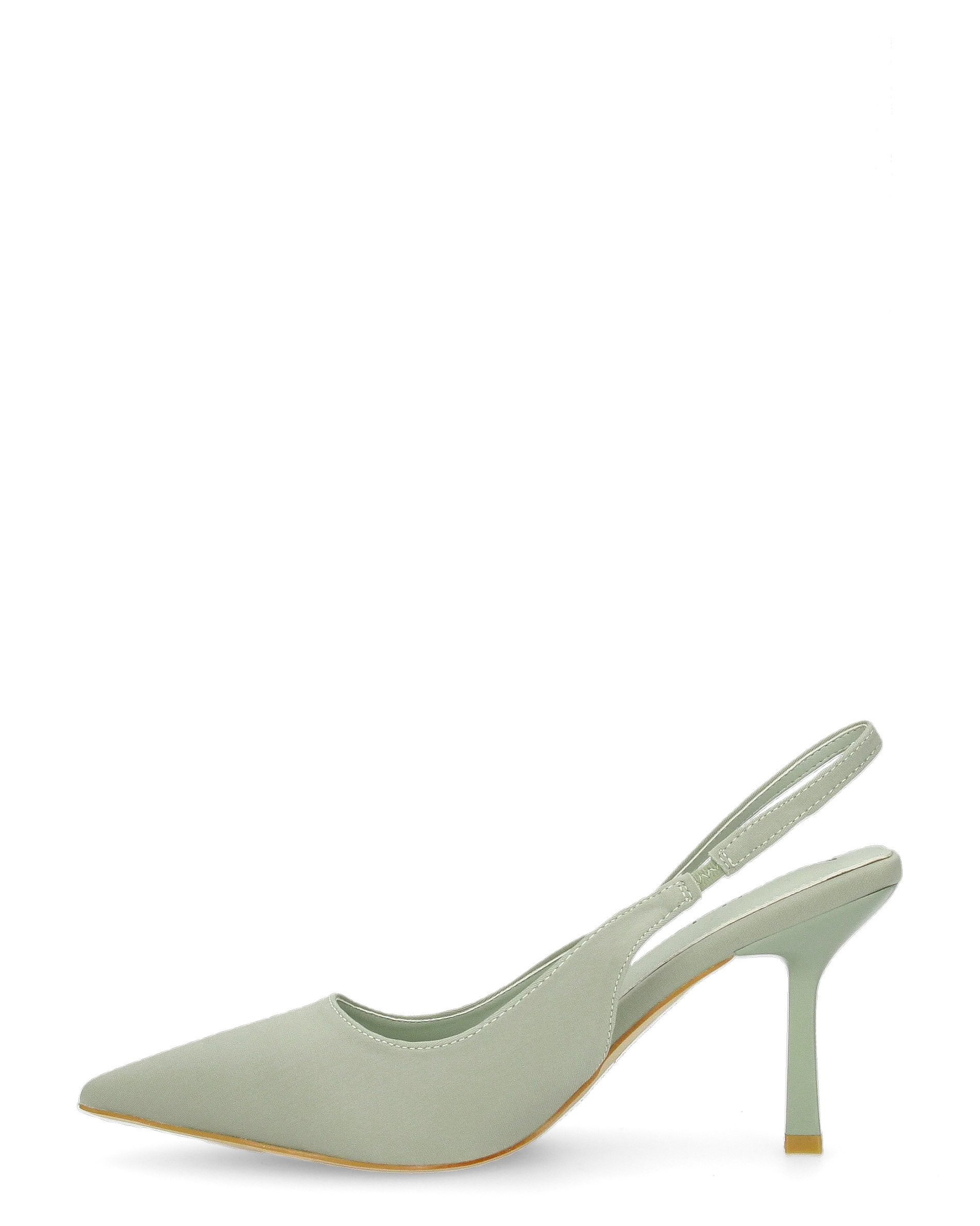 KLARA - Décolleté slingback in lycra verde con tacco a stiletto - Image 3