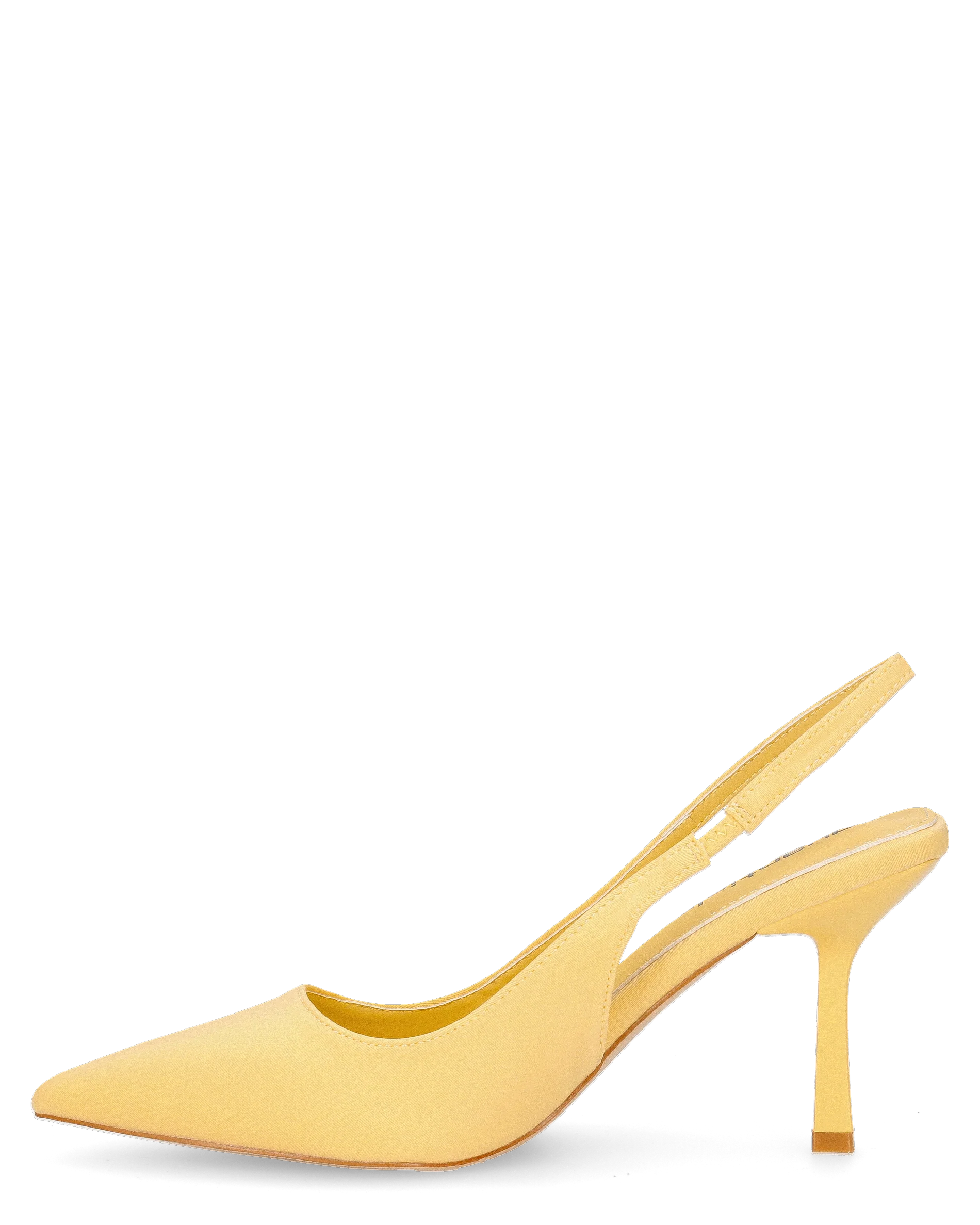 KLARA - Décolleté slingback in lycra giallo con tacco a stiletto - Image 2
