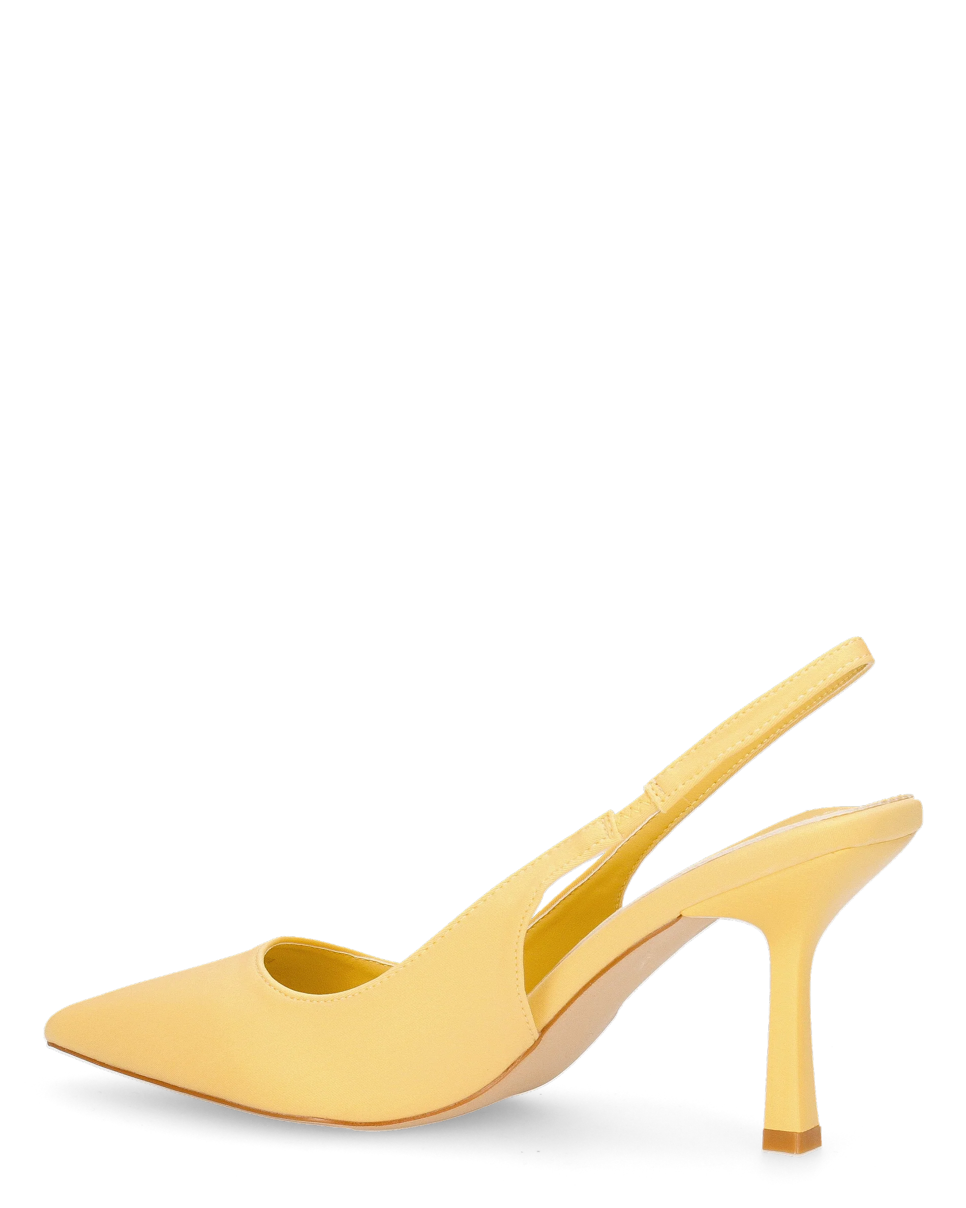 KLARA - Décolleté slingback in lycra giallo con tacco a stiletto - Image 4