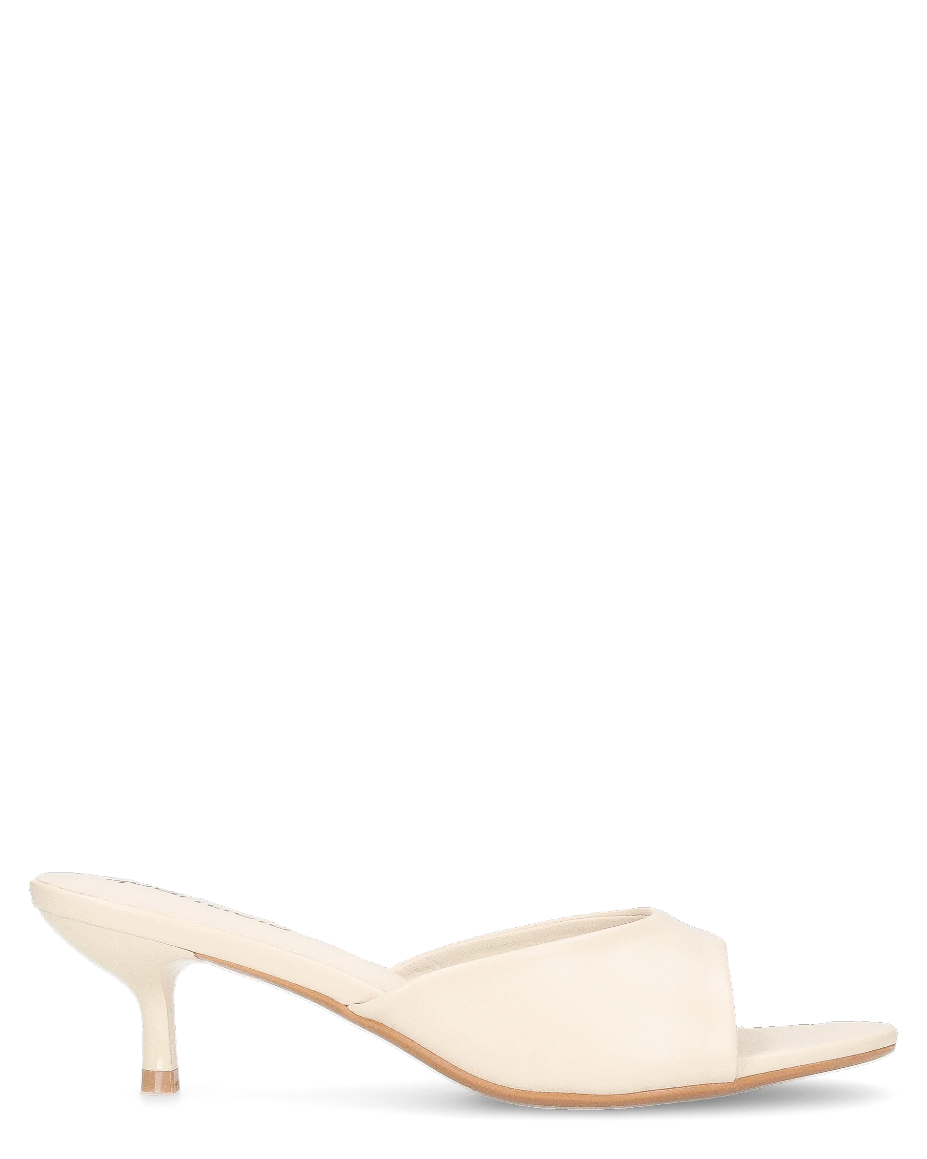 LAYLA - sandali beige chiaro liscio con tacco basso