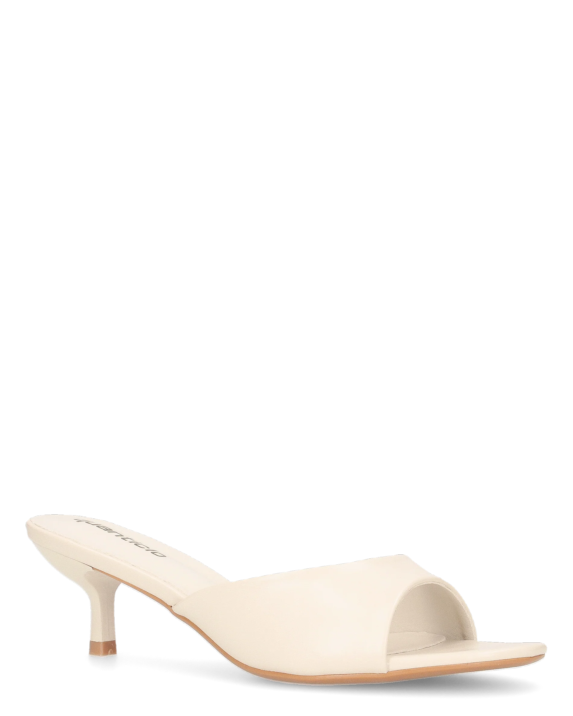 LAYLA - sandali beige chiaro liscio con tacco basso - Image 2