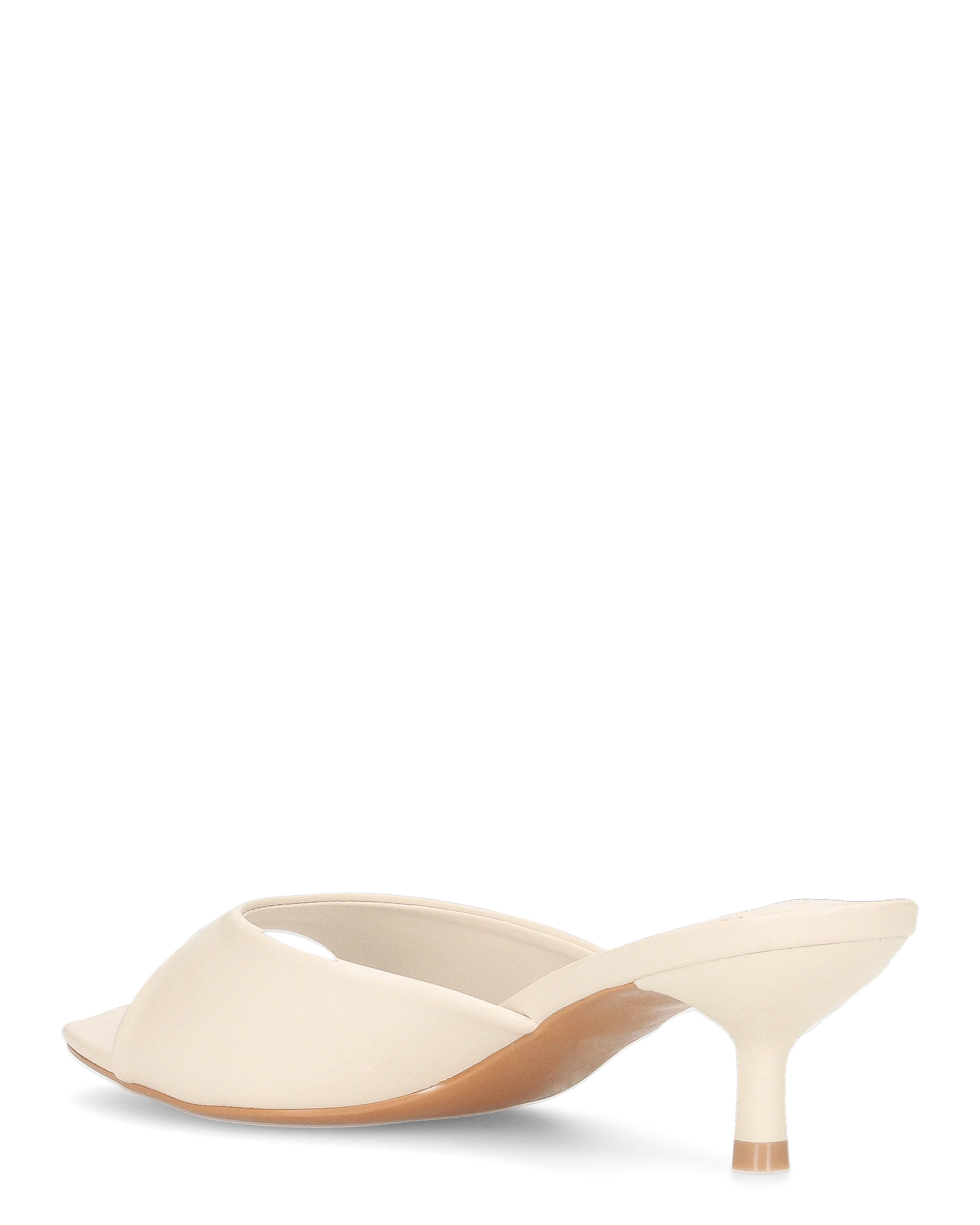LAYLA - sandali beige chiaro liscio con tacco basso - Image 5