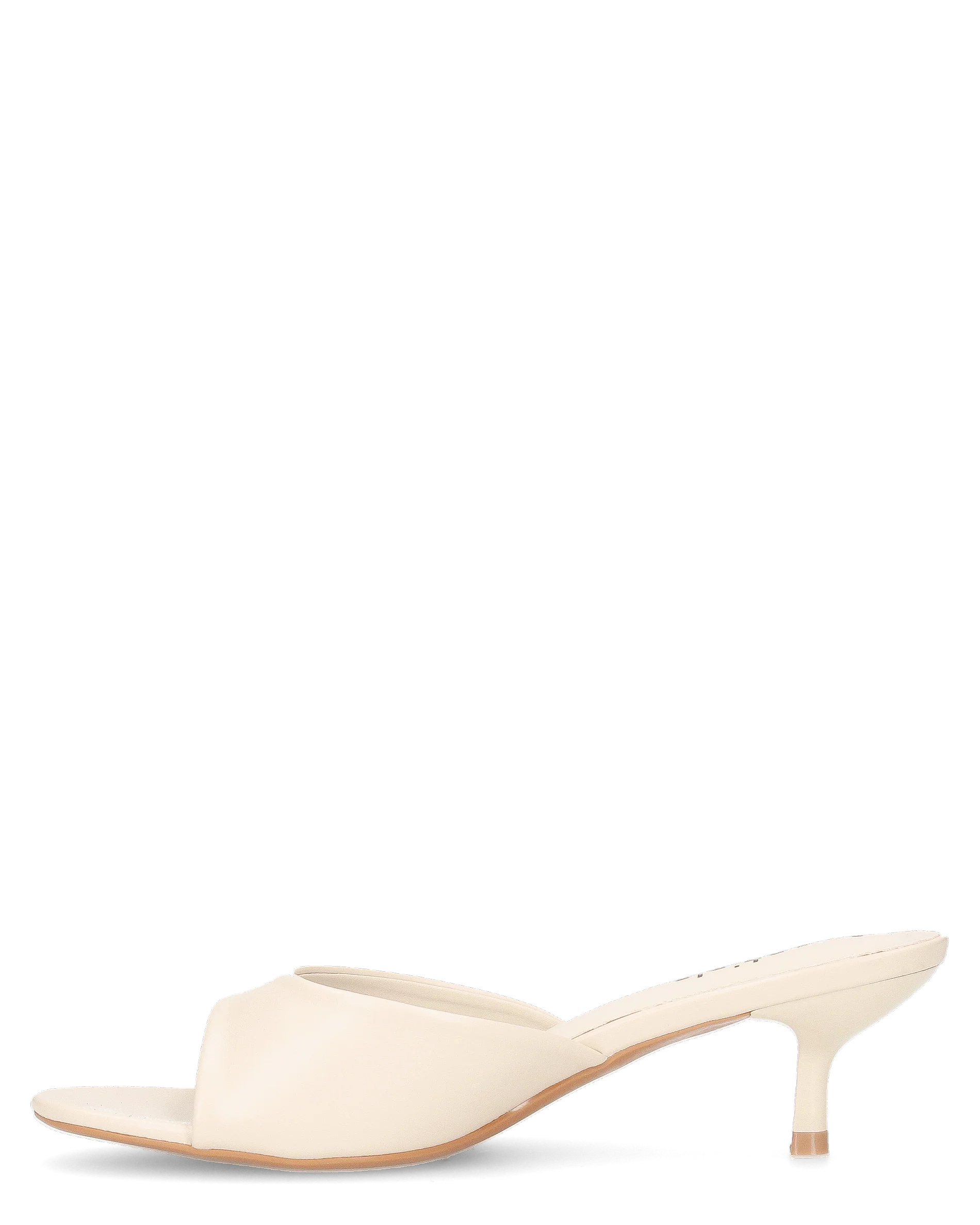 LAYLA - sandali beige chiaro liscio con tacco basso - Image 6