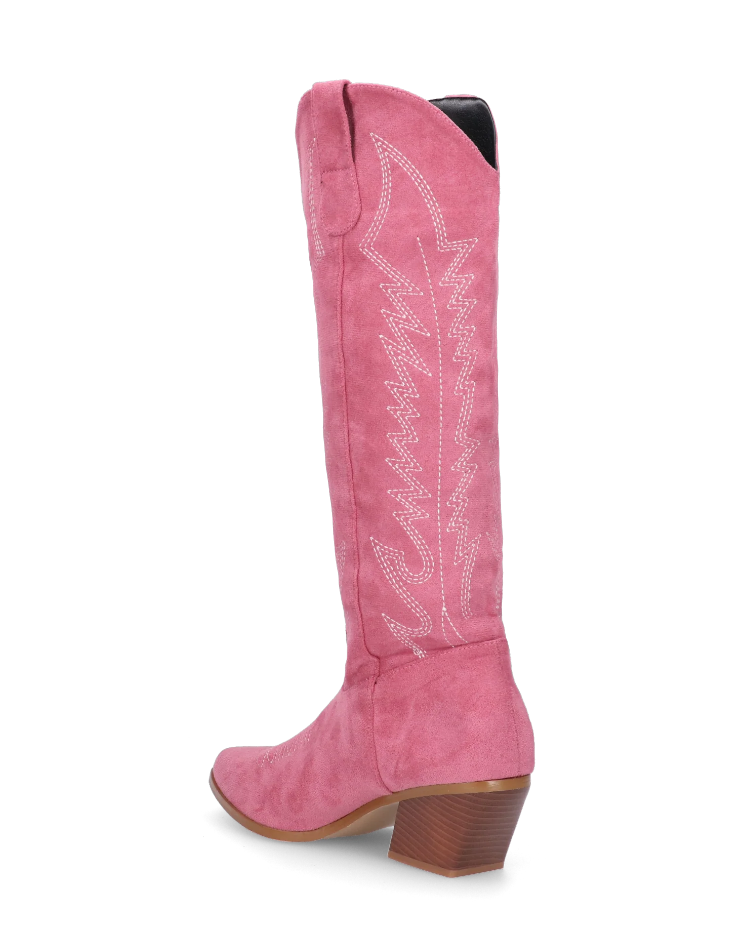 LEA - camperos in camoscio rosa con ricami bianchi - Image 4
