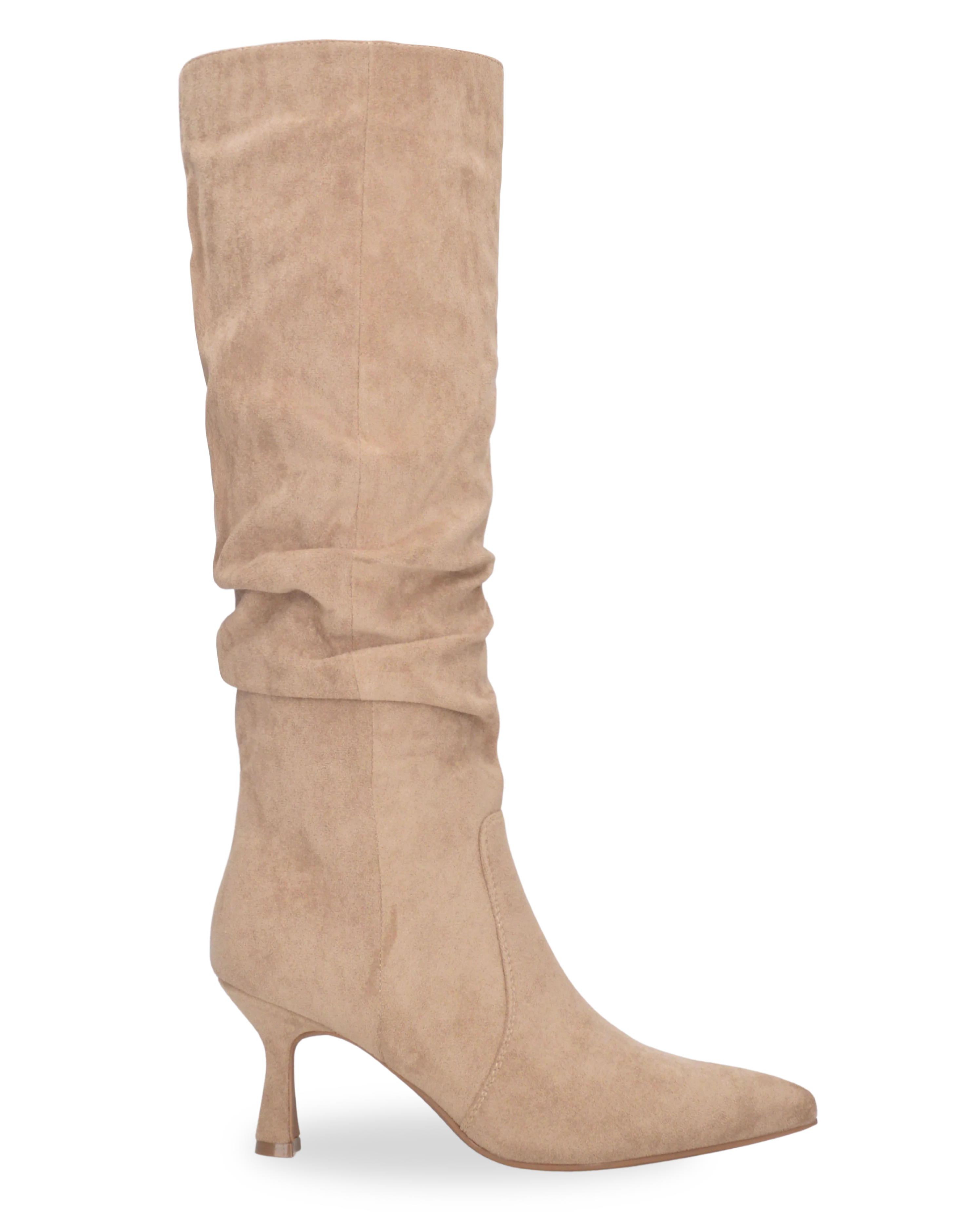 LOREDANA - stivale alto in camoscio beige