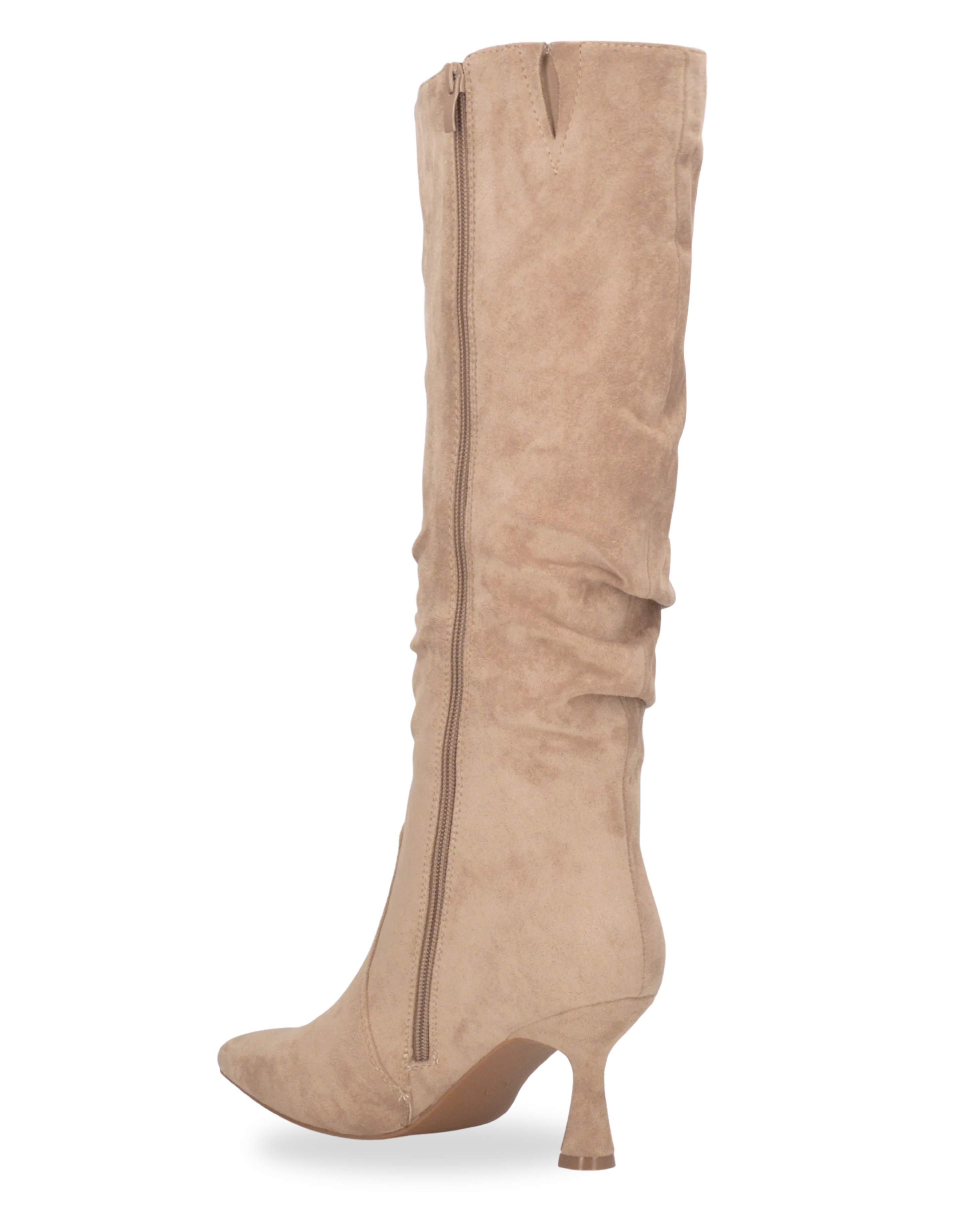 LOREDANA - stivale alto in camoscio beige - Image 2