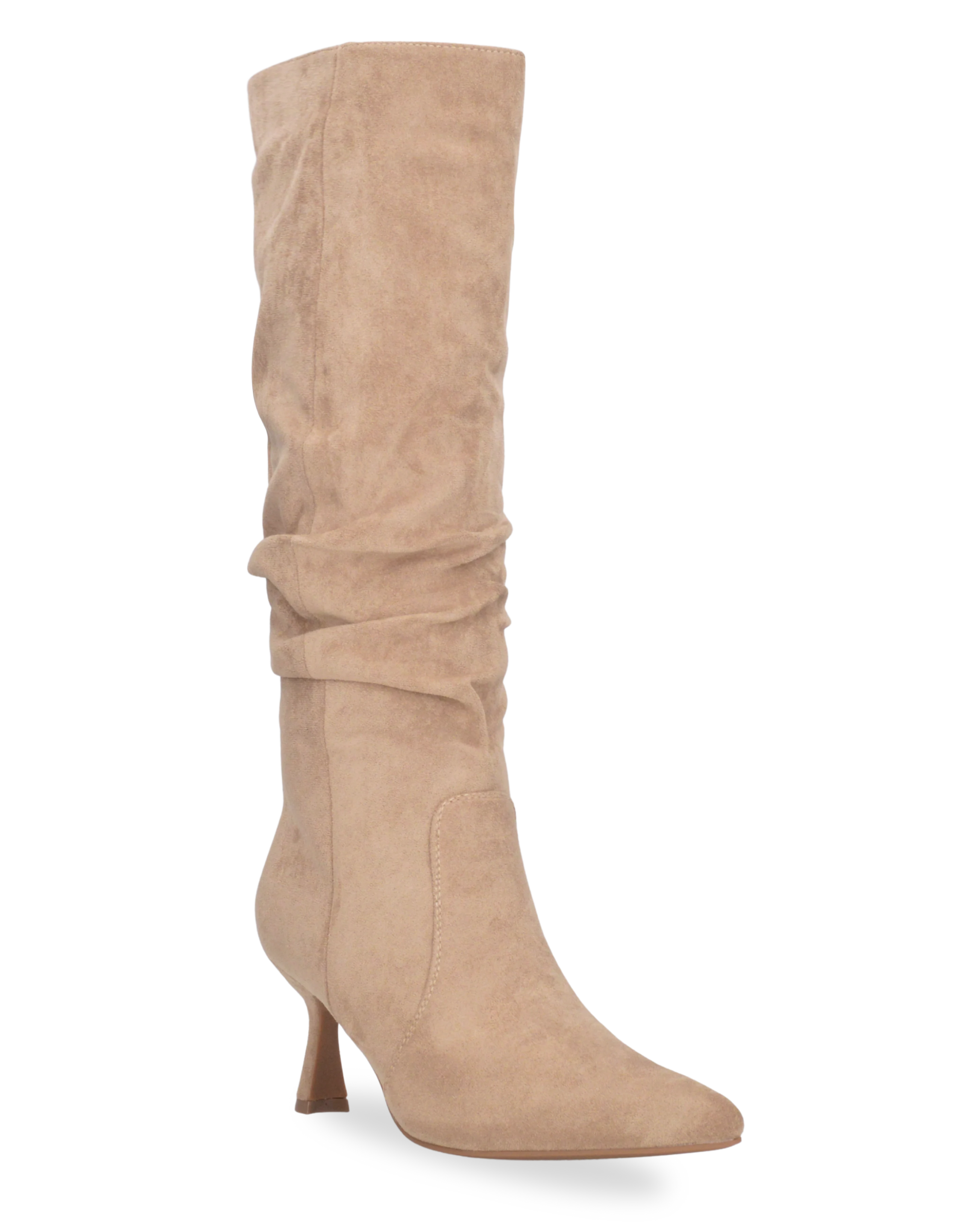 LOREDANA - stivale alto in camoscio beige - Image 4