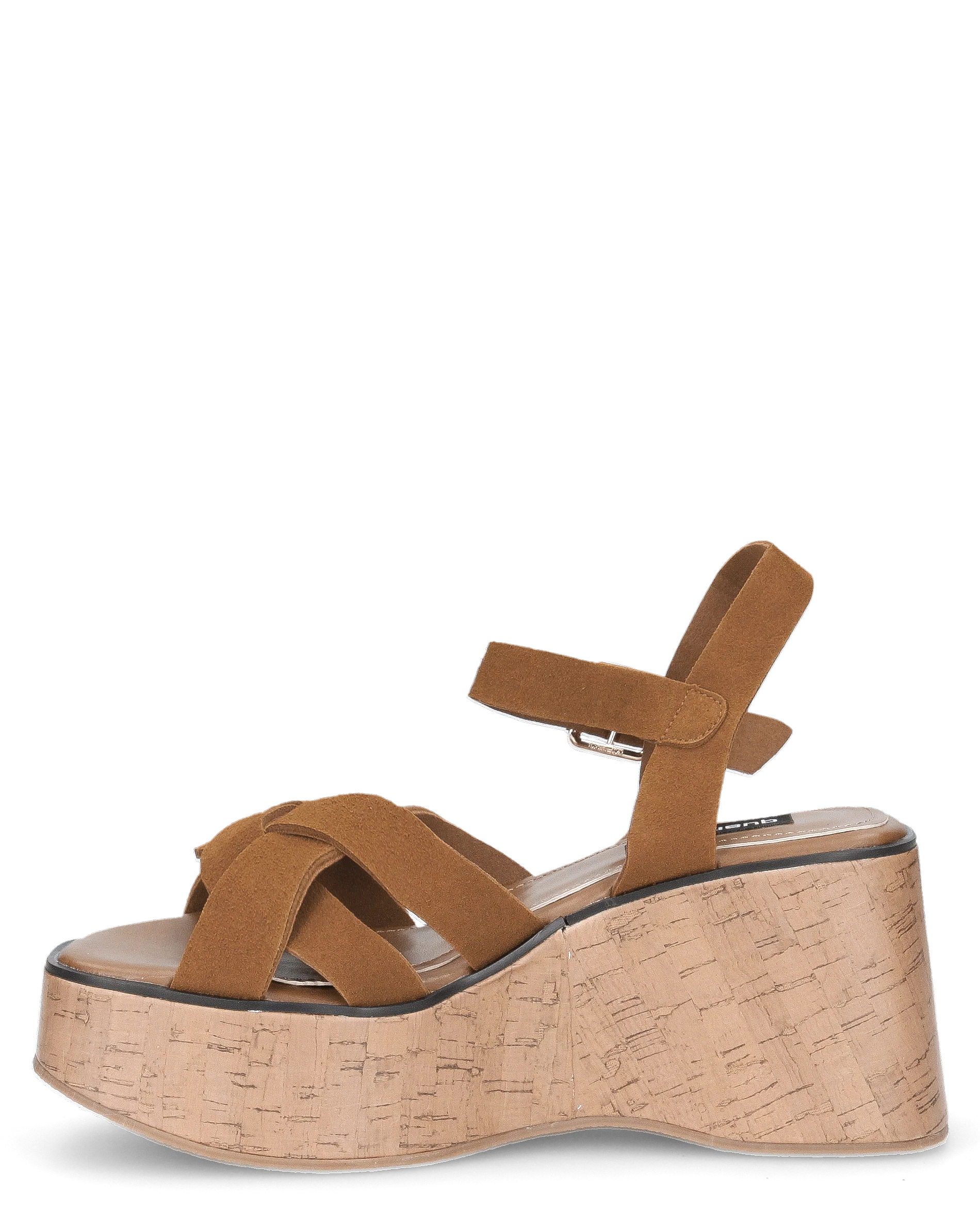 LUDO - zeppe con fasce marroni e platform effetto sughero - Image 6