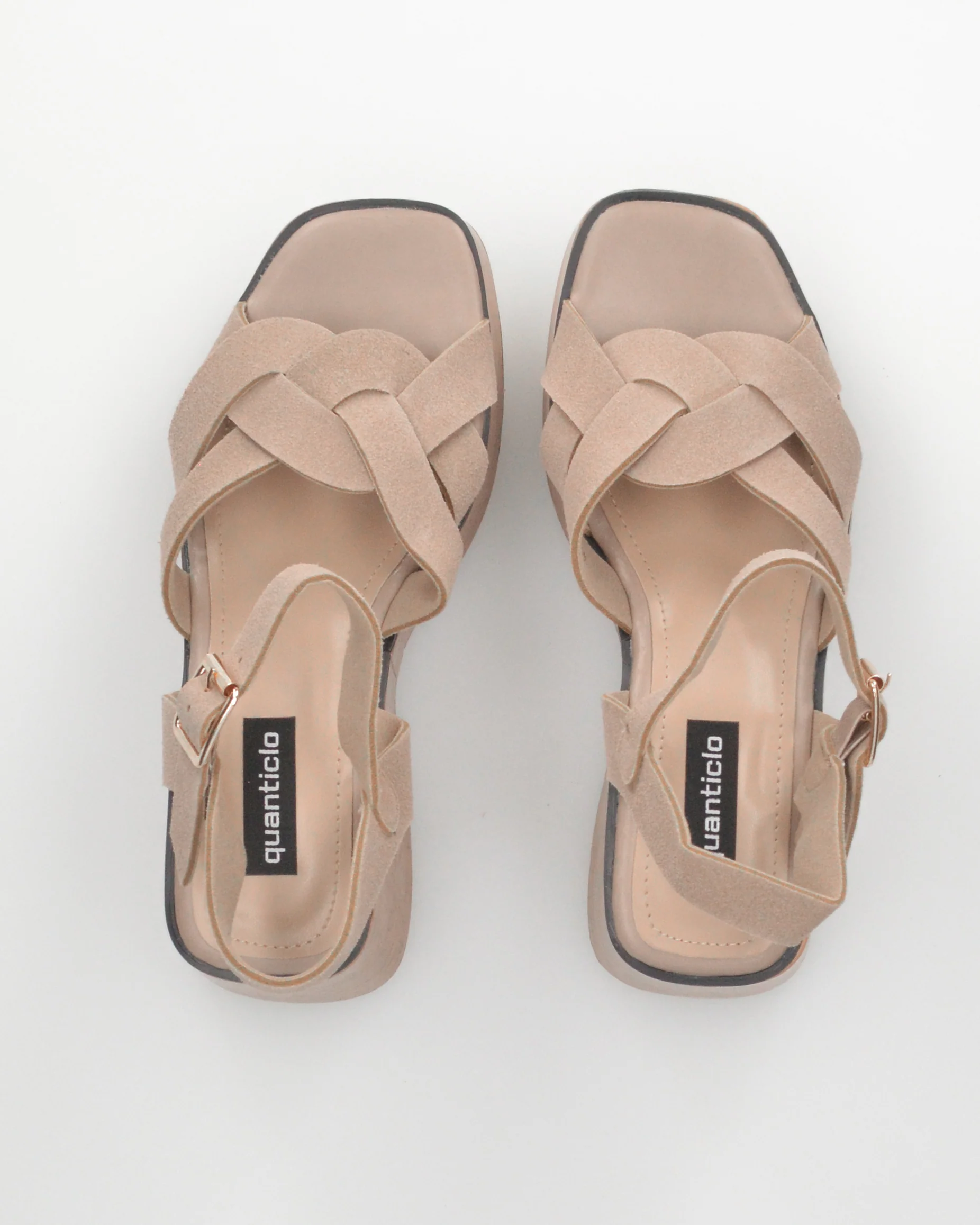 LUDO - zeppe con fasce khaki e platform effetto sughero - Image 3