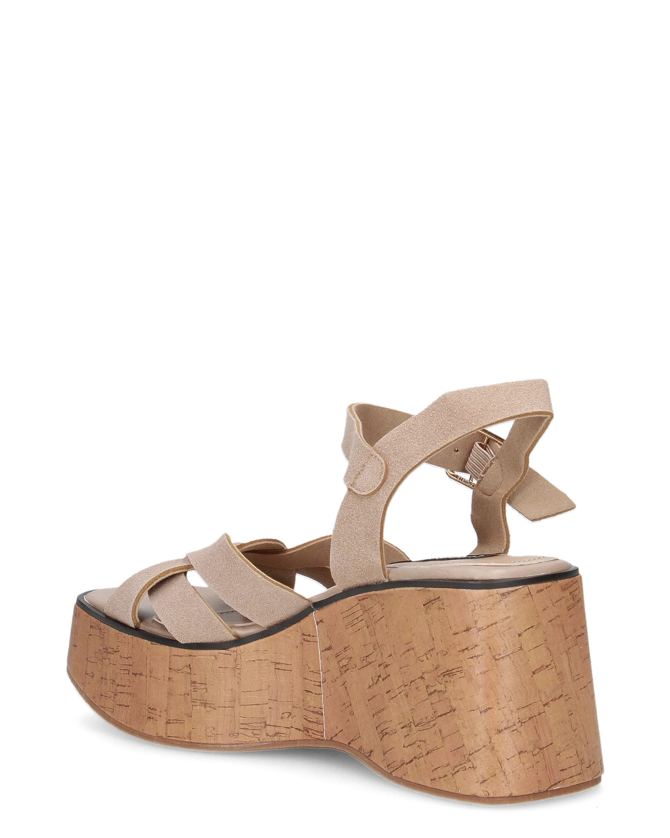 LUDO - zeppe con fasce khaki e platform effetto sughero - Image 5