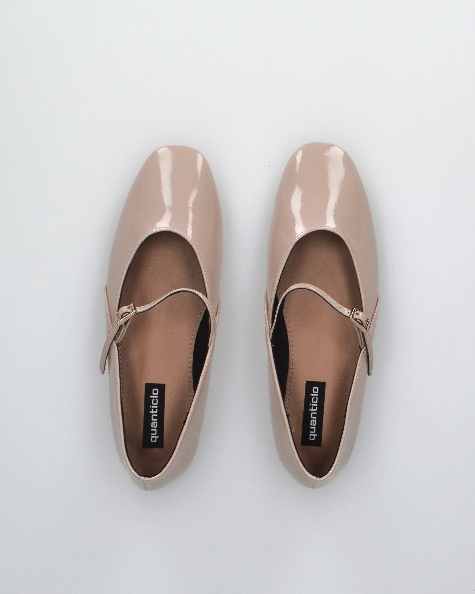 LUPITA - ballerine beige lucide con cinturino - Image 4