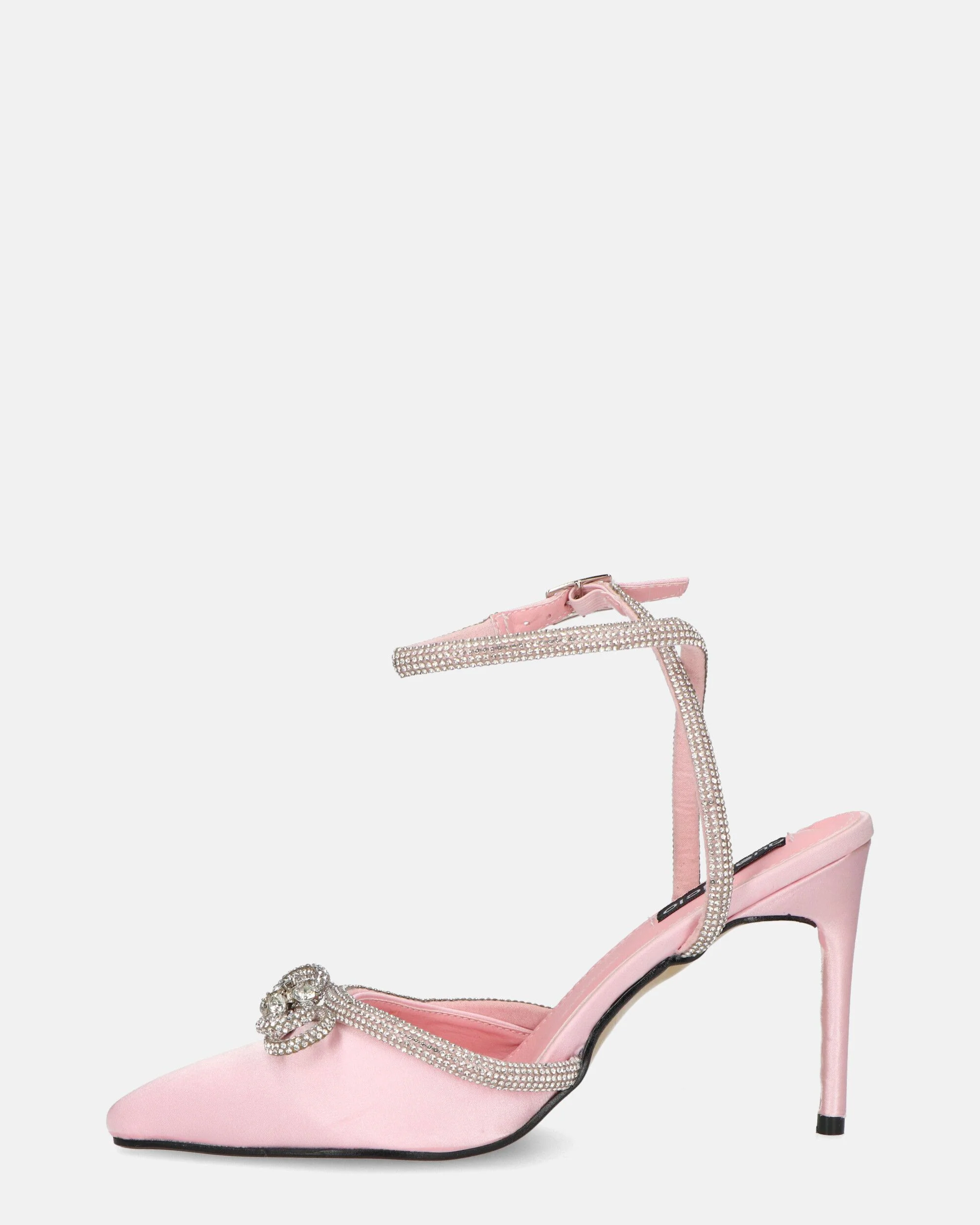 MARETA - scarpe con tacco rosa con brillantini e fiocco glitter - Image 3