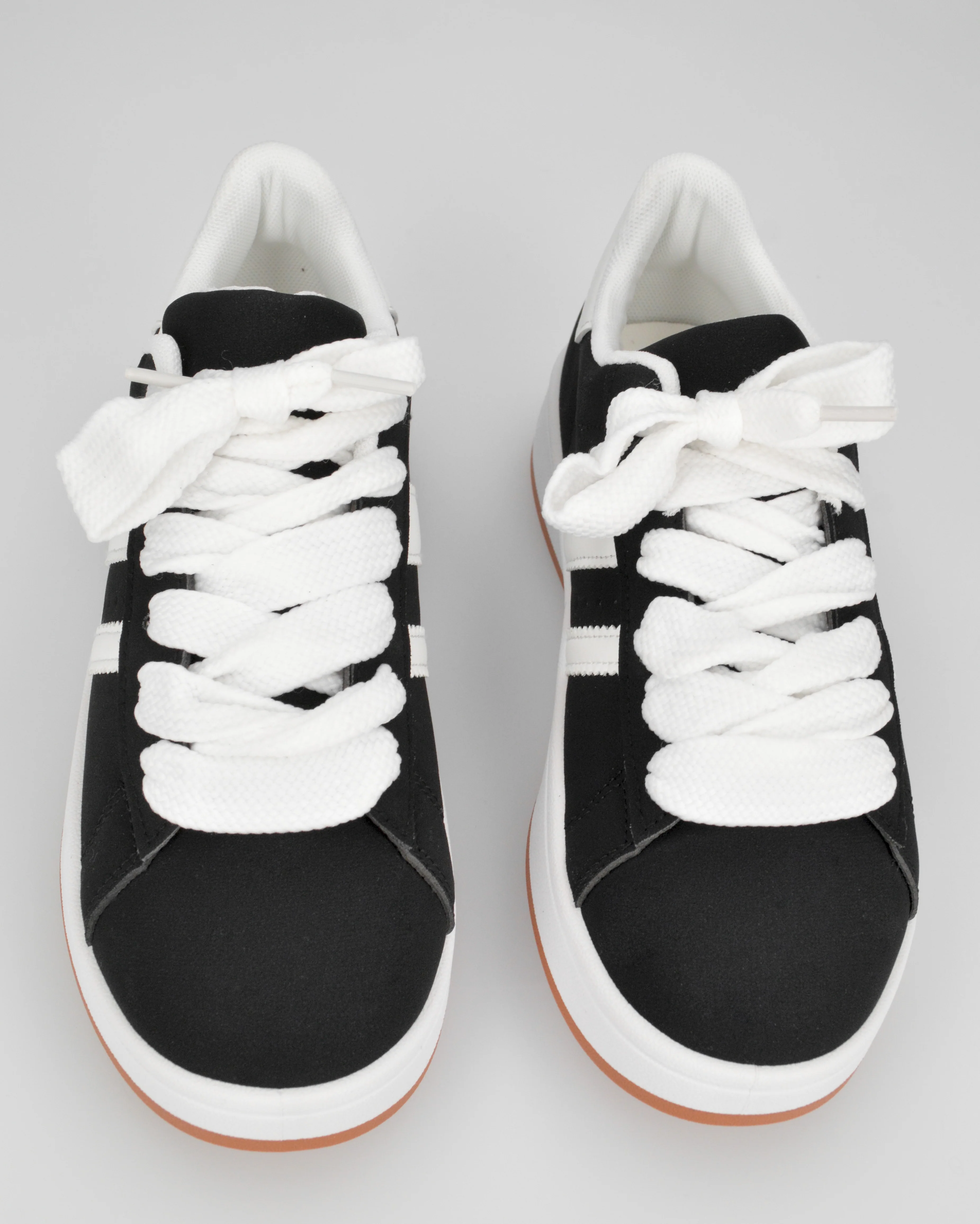 MARGARET - sneakers nere con suola e dettagli bianchi - Image 3