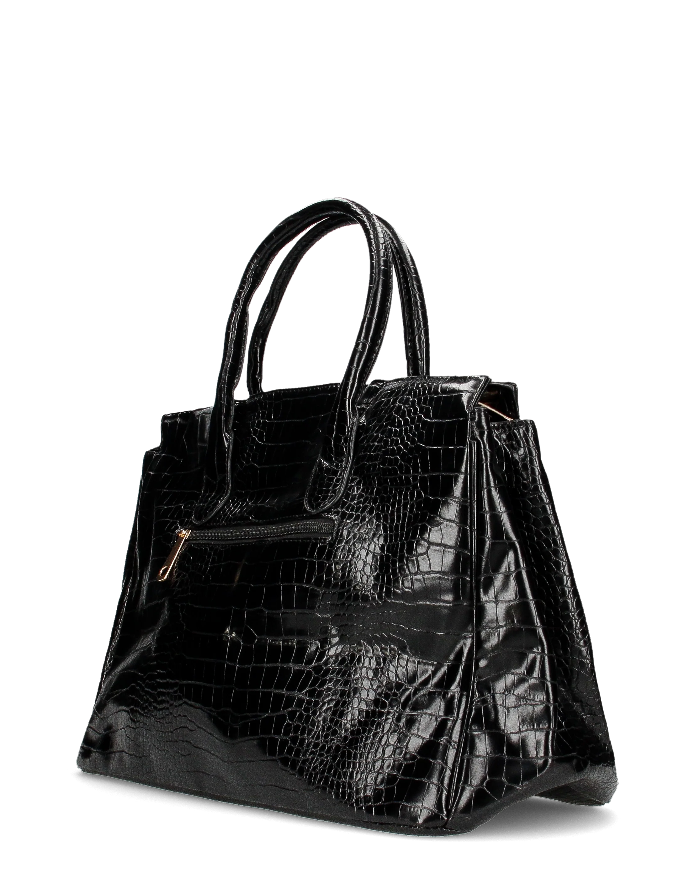 MARY - borsa grande nera con trama coccodrillo e tracolla aggiuntiva - Image 6