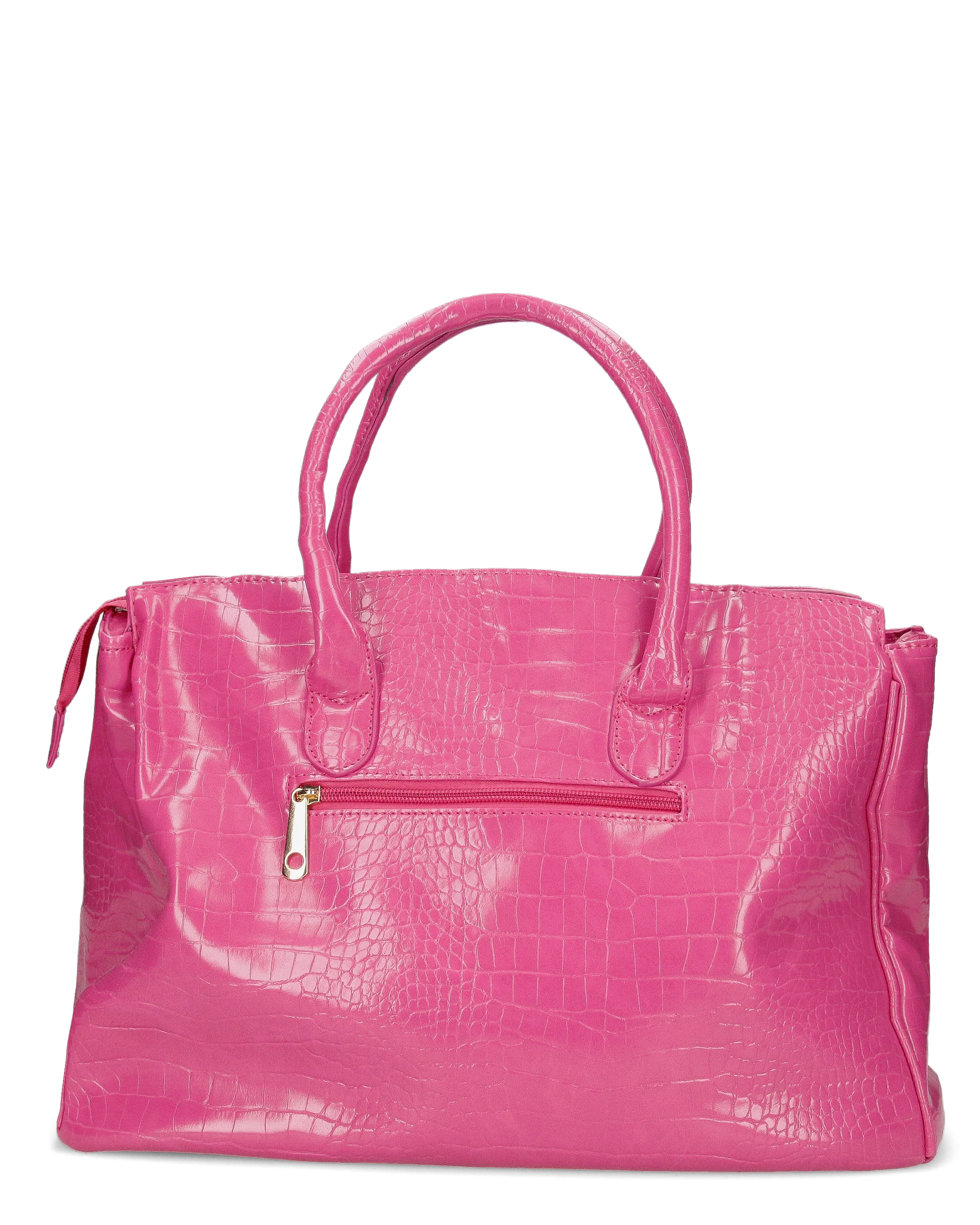 MARY - borsa grande fucsia con trama coccodrillo e tracolla aggiuntiva - Image 5