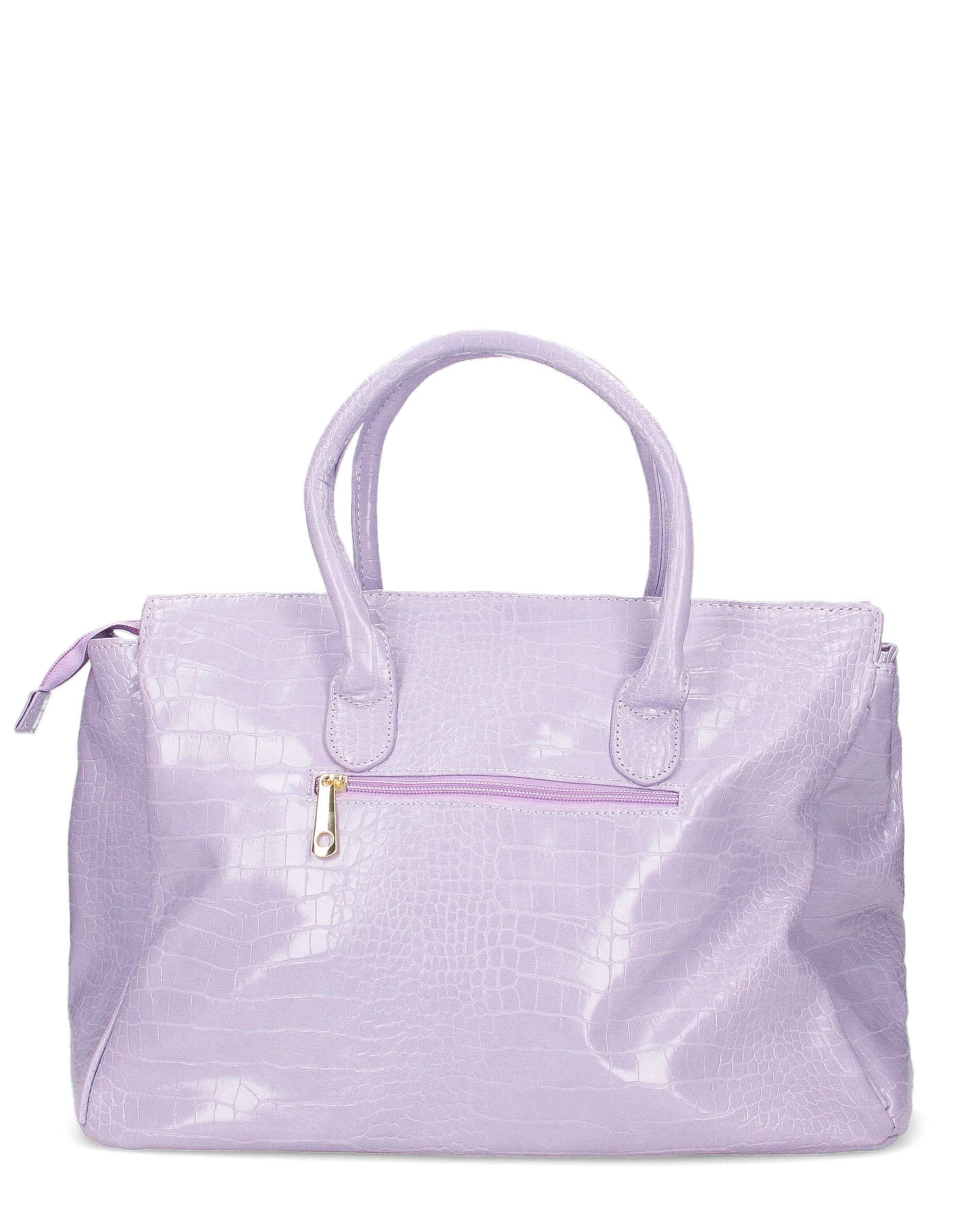 MARY - borsa grande violetta con trama coccodrillo e tracolla aggiuntiva - Image 7