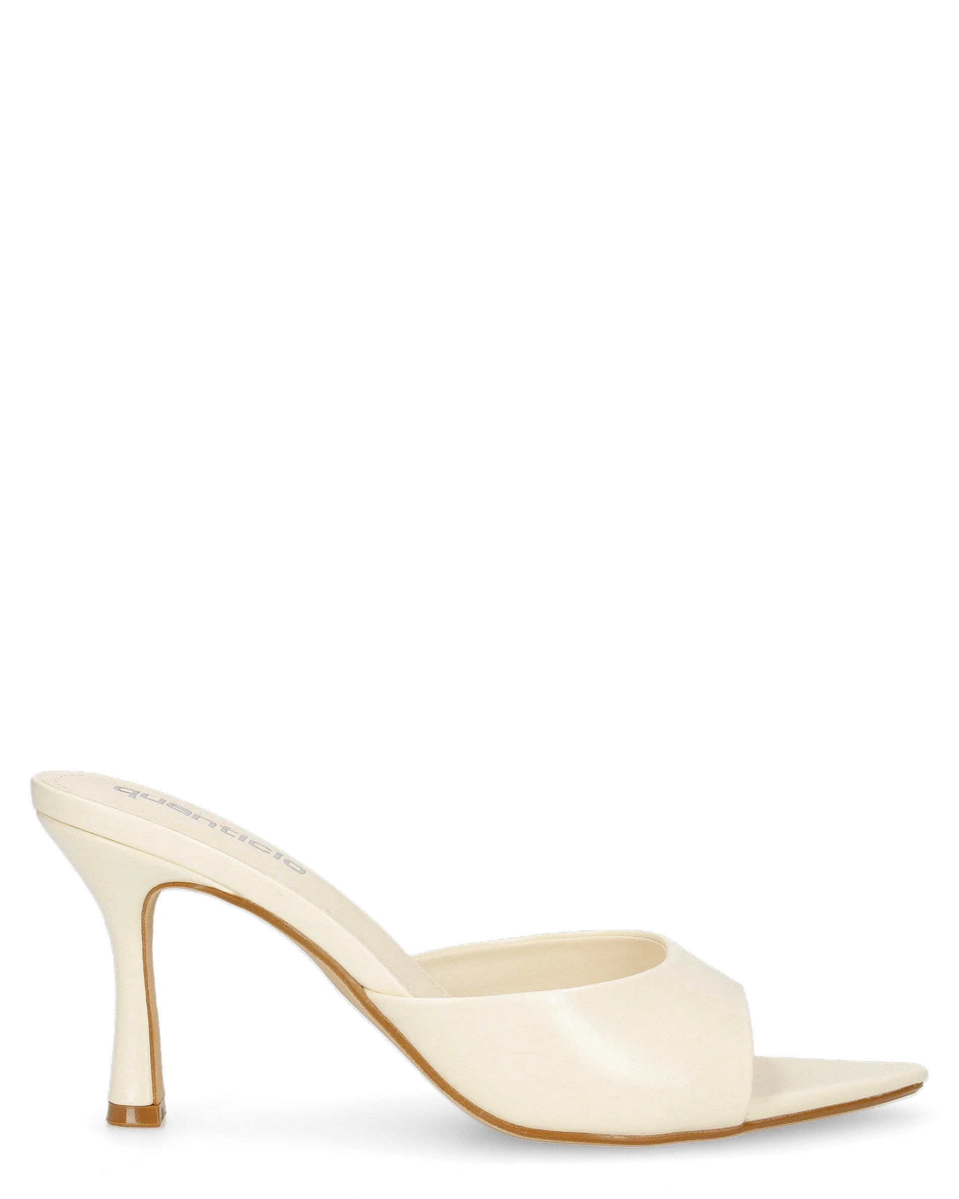MATYLDA - sandali sabot color panna in ecopelle con punta affusolata