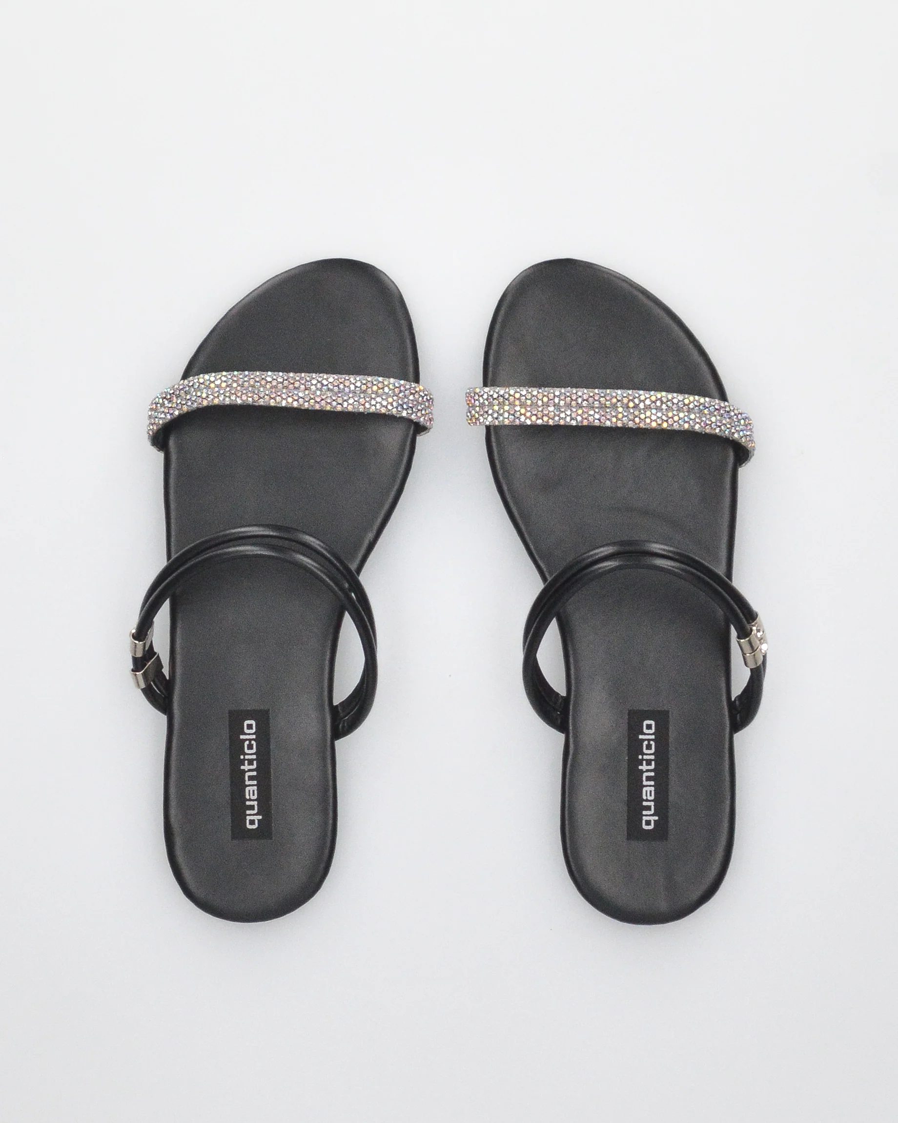 MELIA - sandali flat neri con dettagli metallici - Image 5