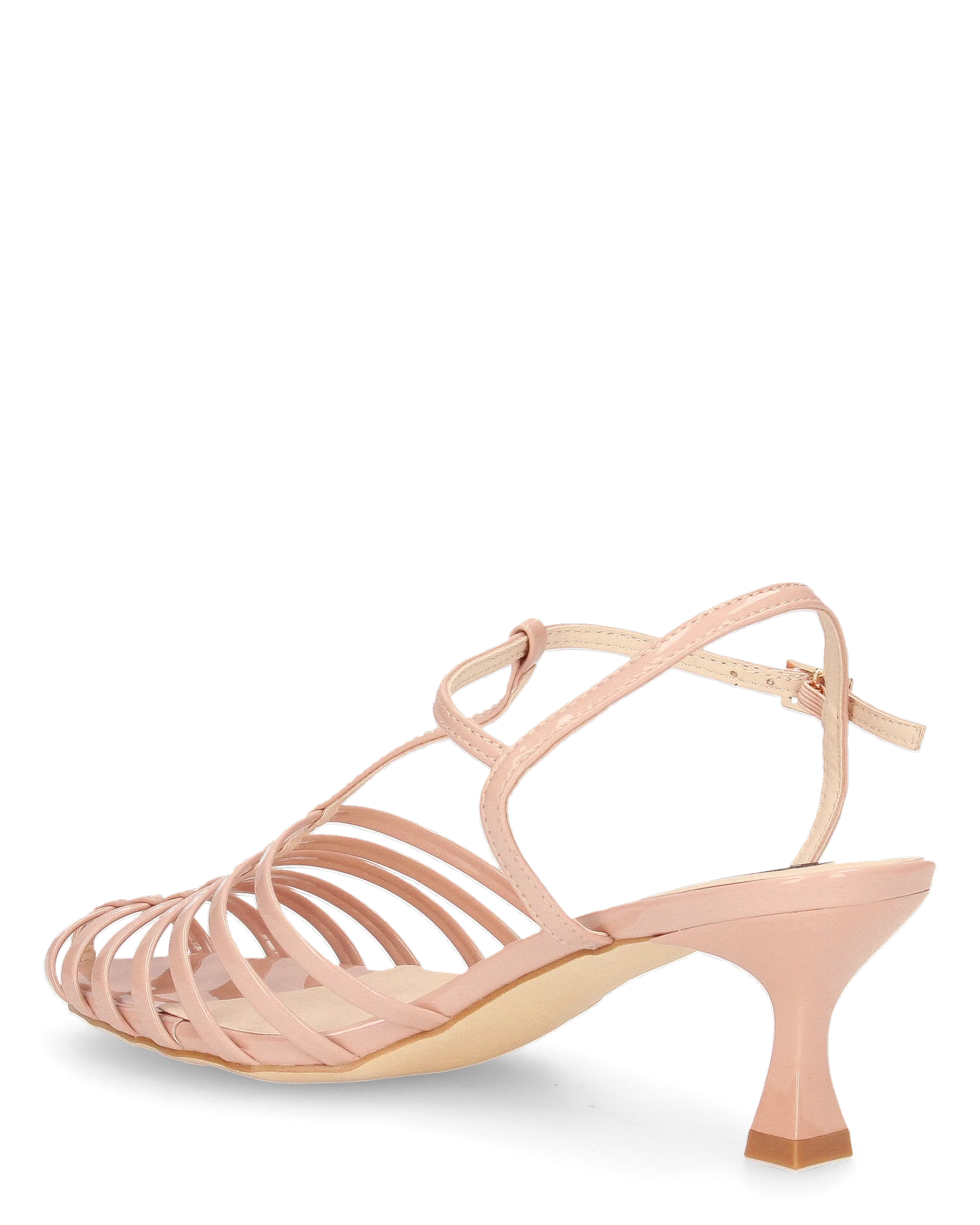 MERYL - sandali con tacco beige con chiusura cinturino - Image 6