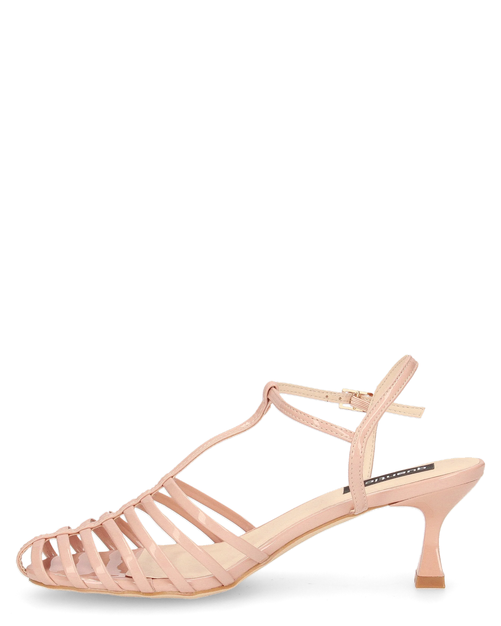 MERYL - sandali con tacco beige con chiusura cinturino - Image 7