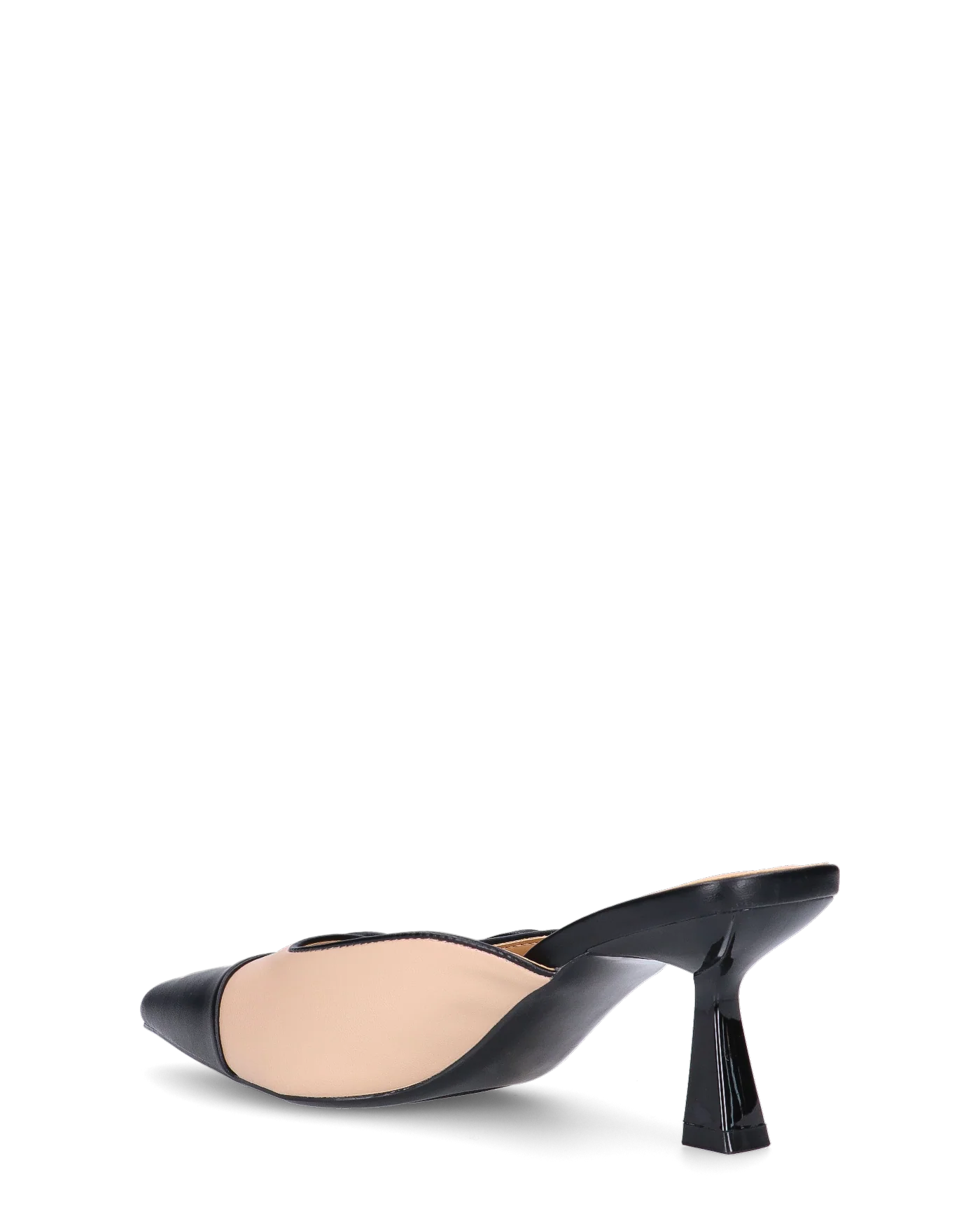 MONIKA - décolleté beige con tacco e punta neri con fiocco laterale - Image 4