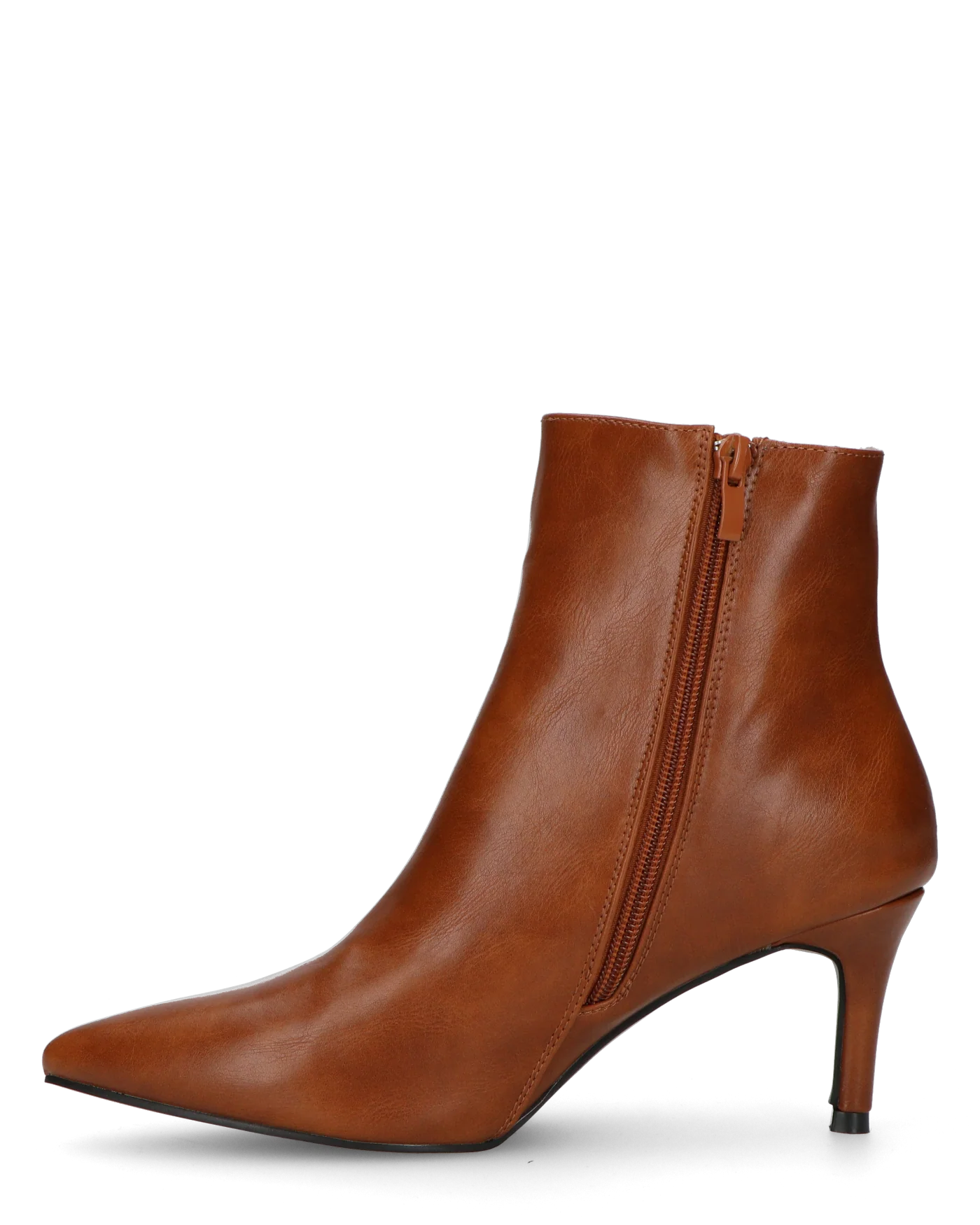 MYZA - stivaletti marrone con tacco a spillo con zip laterale - Image 3